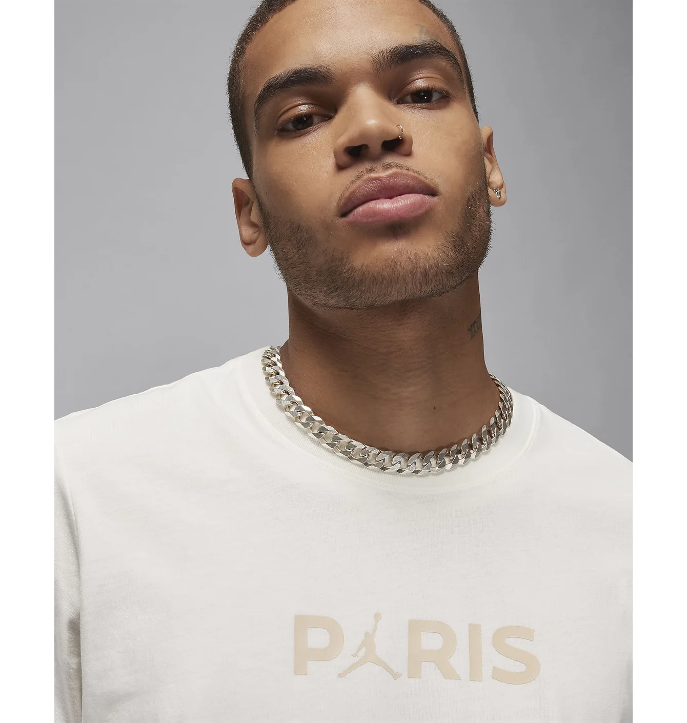 Футболка чоловіча Air Jordan Psg Logo Beige FN5332-133
