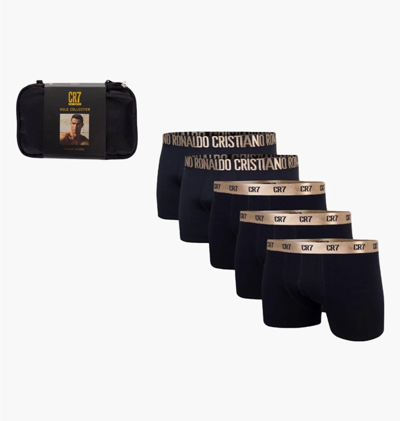 Труси чоловічі CR7 Travel Zip Bag (5 шт) Black 300-8123-49-2900