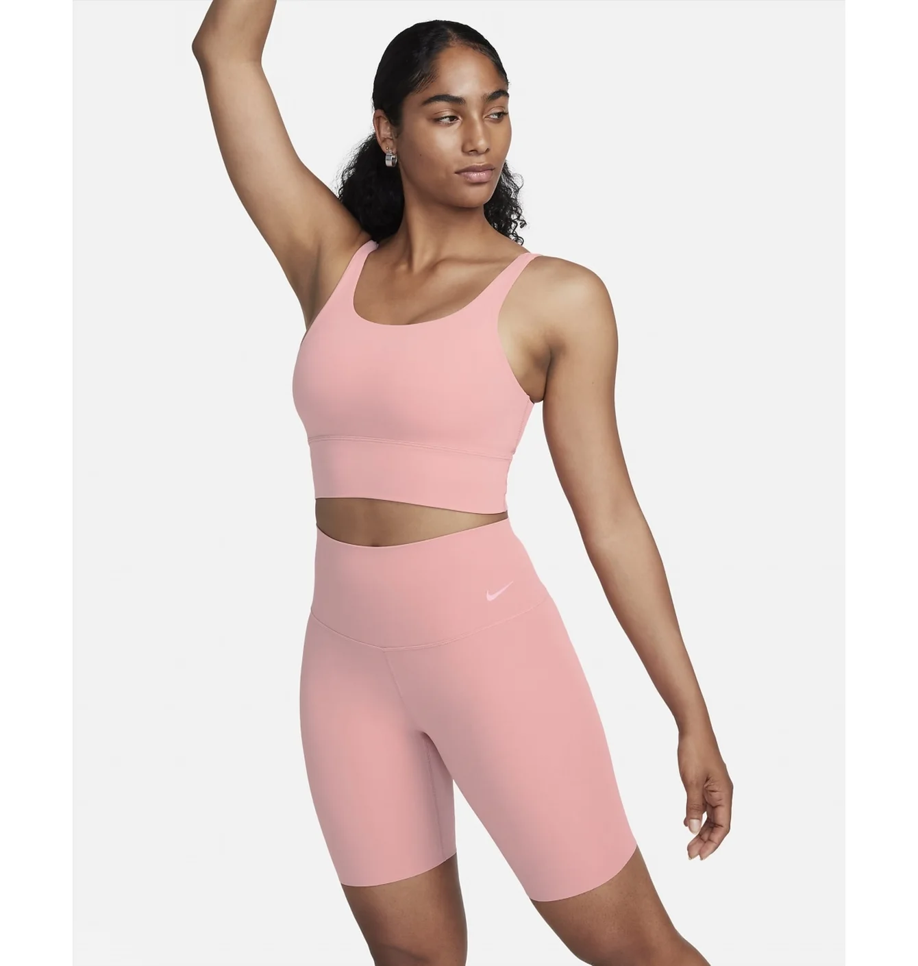Топ жіночий Nike Zenvy WomenS Gentle-Support High-Waisted 8 Biker Shorts Peach DQ6003-618