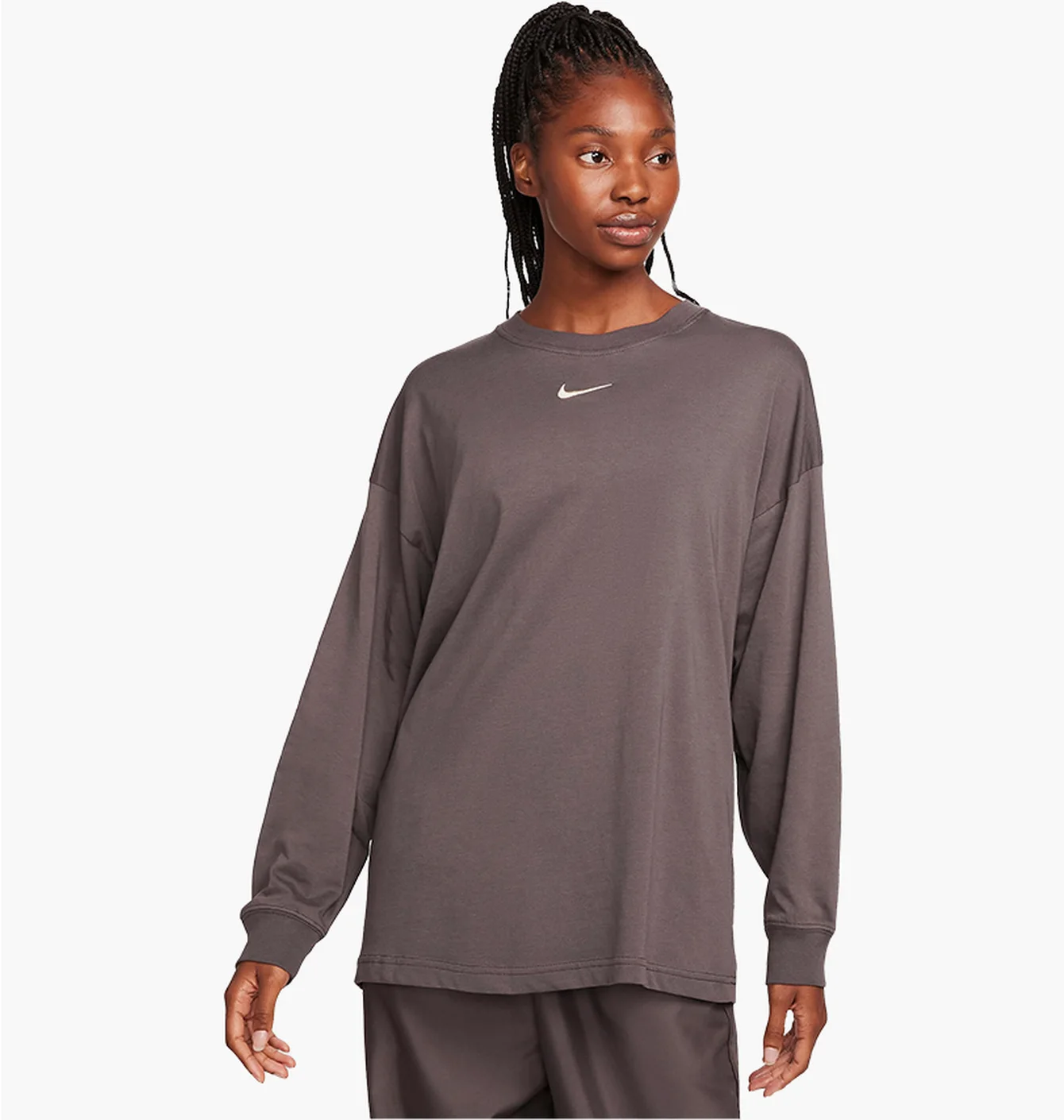 Лонгслів жіночий Nike T-Shirt Sportswear Brown HF0989-254
