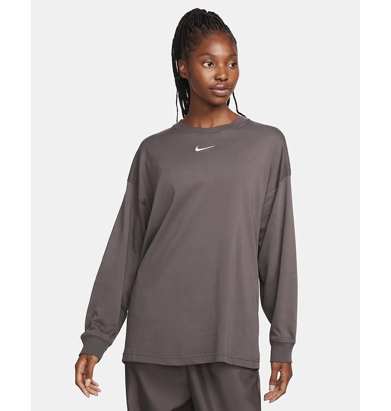 Лонгслів жіночий Nike T-Shirt Sportswear Brown HF0989-254