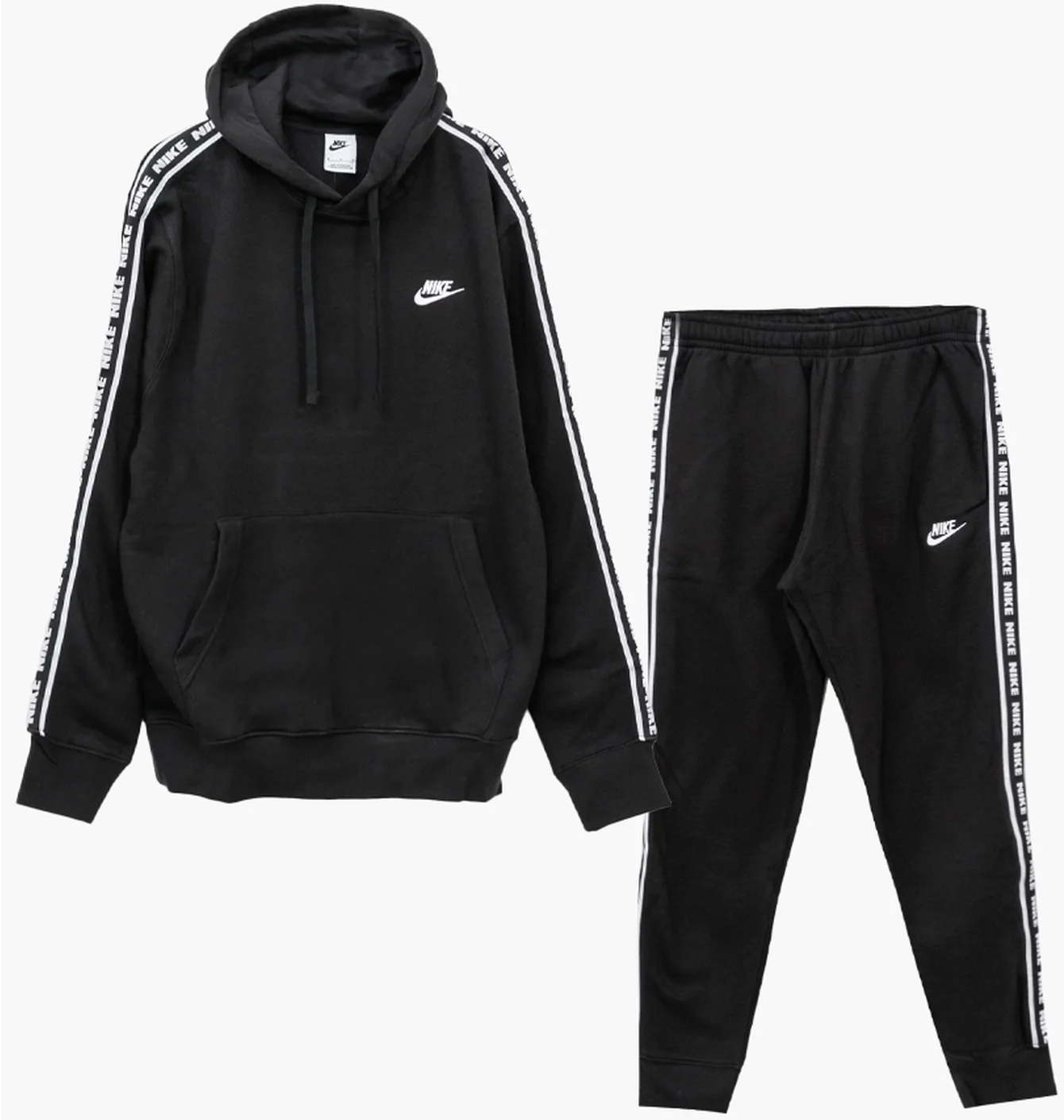 Спортивний костюм чоловічий Nike Club Fleece Graphics Hooded Track Suit Black FB7296-010