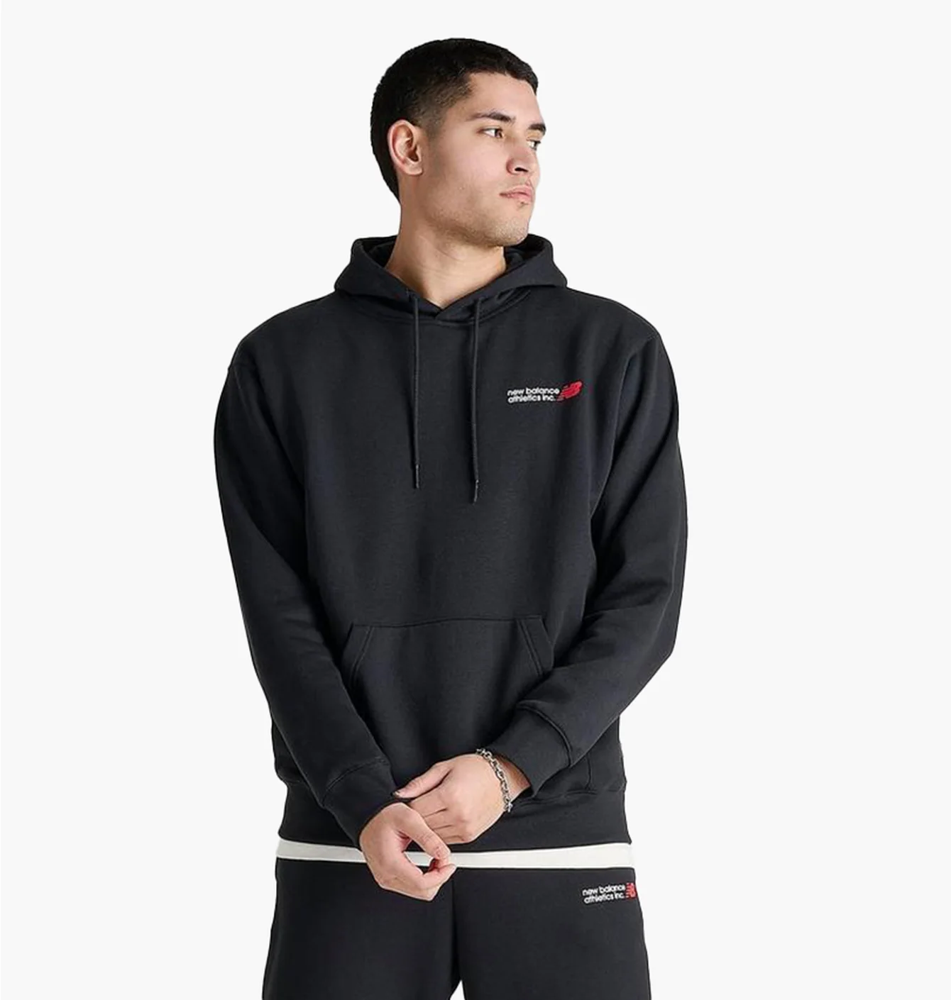 Худі чоловіче New Balance Fleece Hoodie Black MT51770