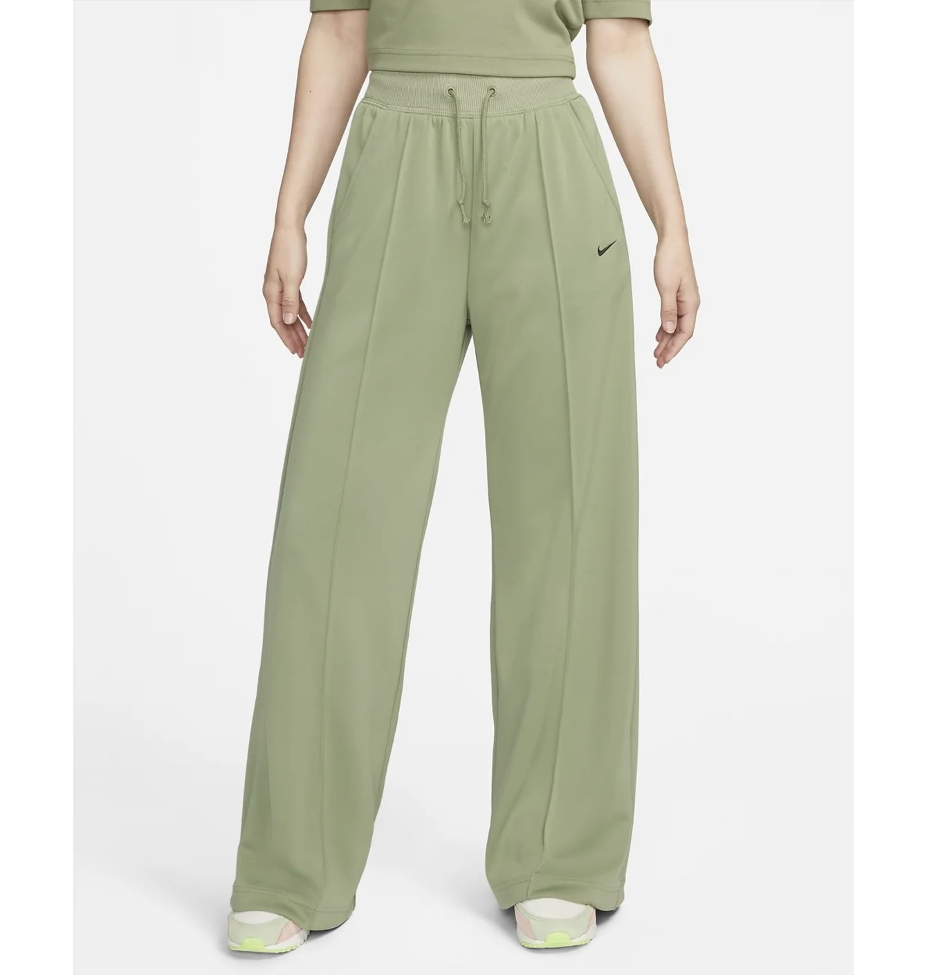 Штани жіночі Nike Sportswear Essential High-Waisted Wide-Leg Pants Green FB8490-386