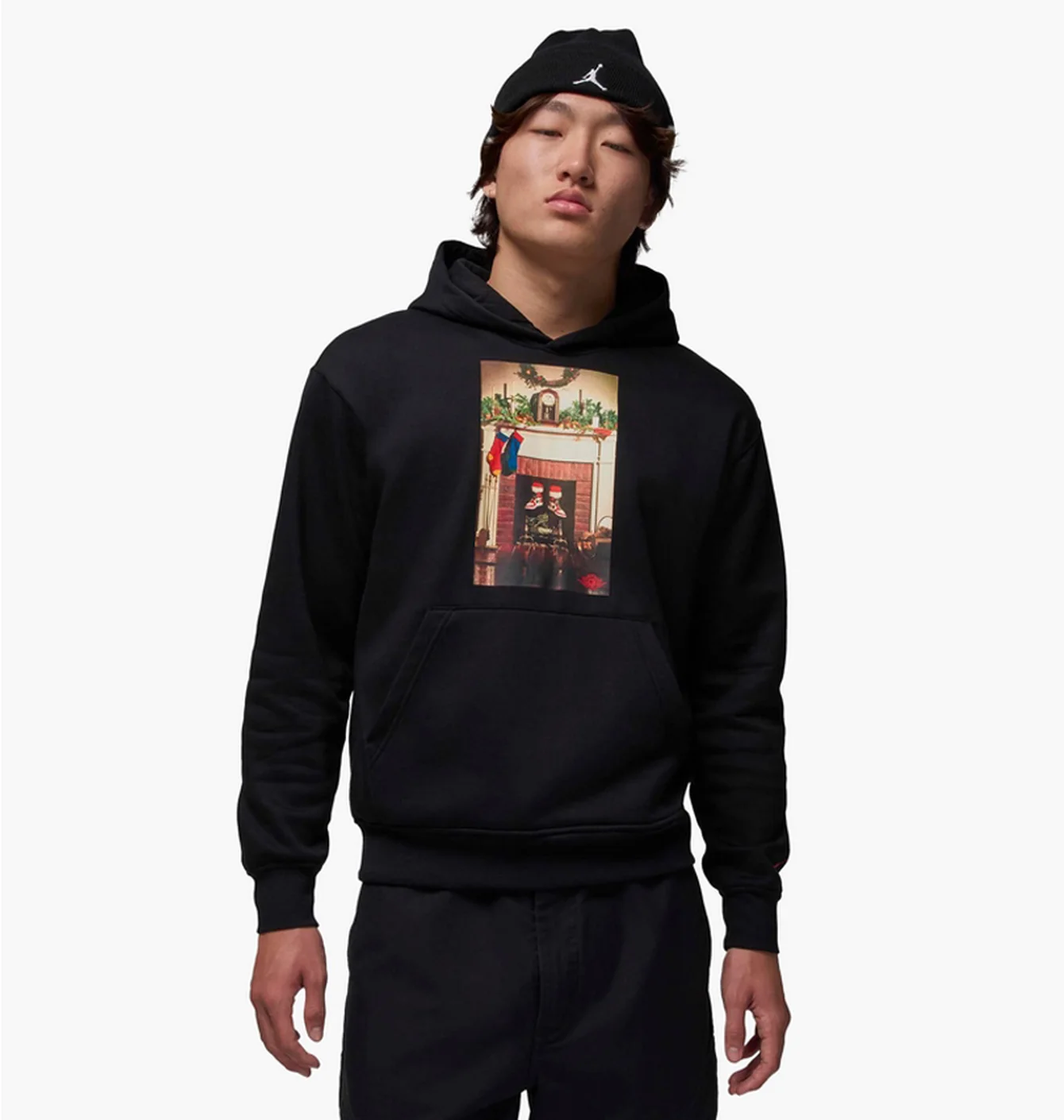 Худі чоловіче Air Jordan Jm Chimney Flc Po Black HQ5654-010