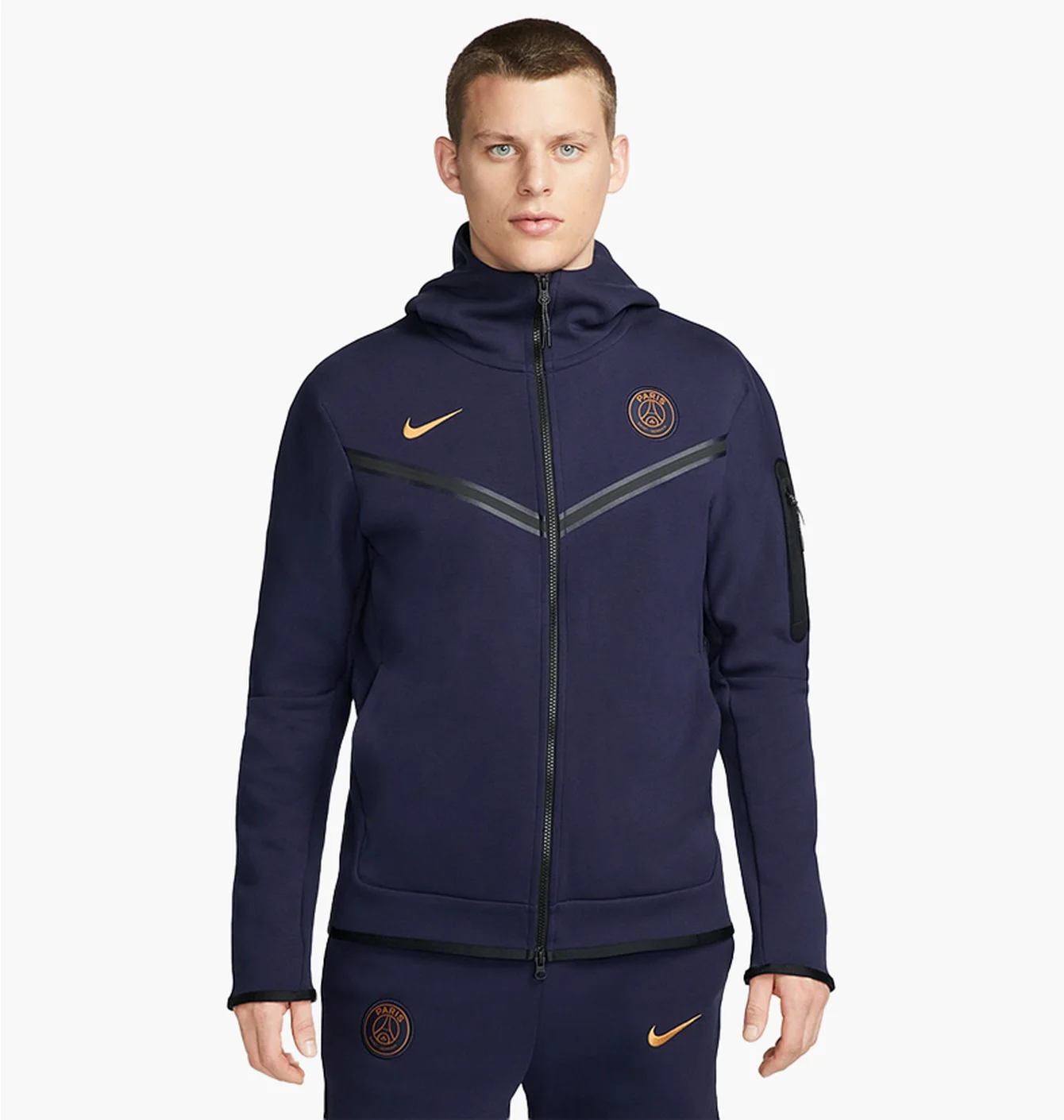 Толстовка чоловіча Nike Paris Saint-Germain 23/24 Nsw Tech Fleece Hoodie Fzwr Blue DV4827-498