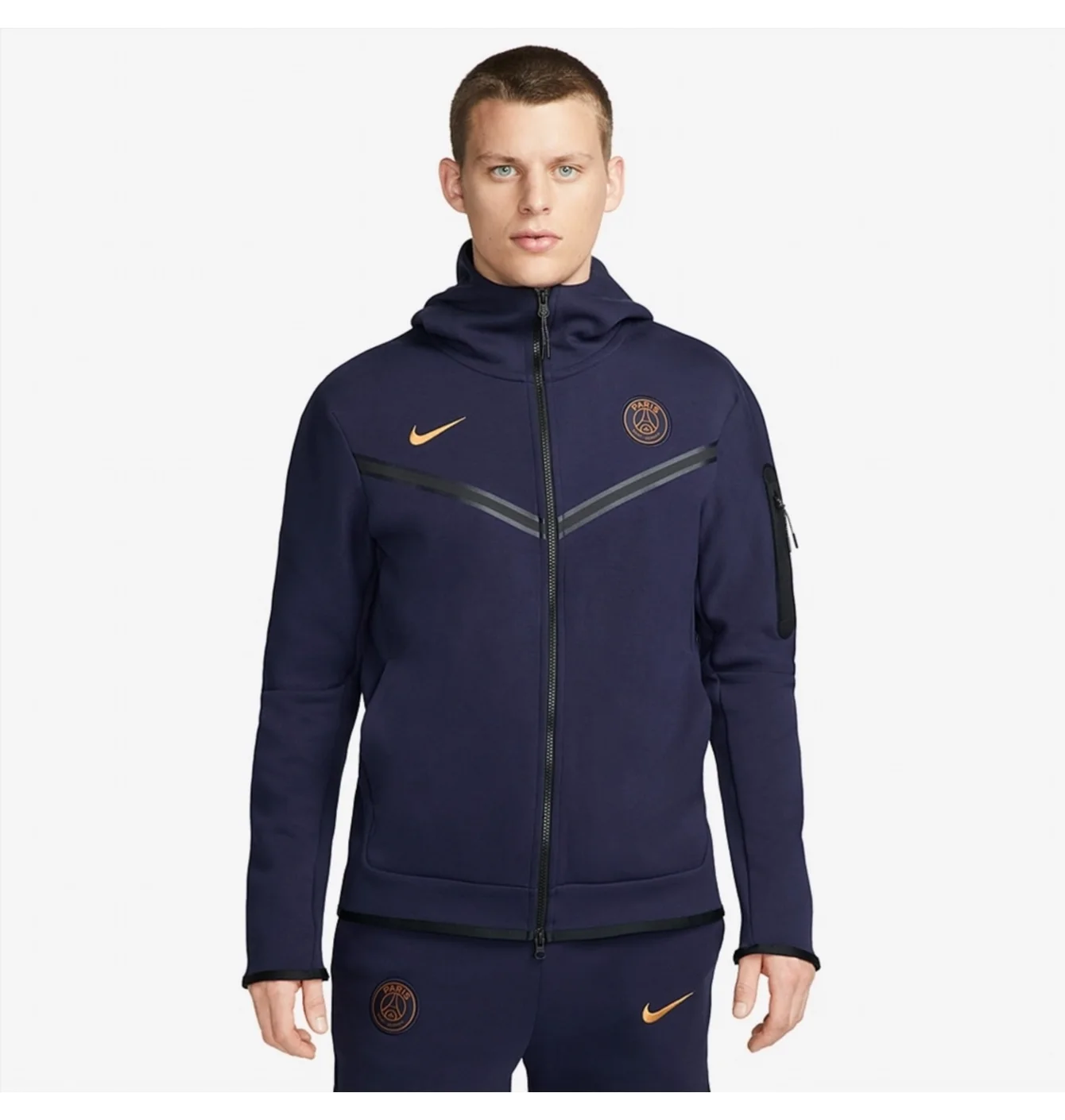 Толстовка чоловіча Nike Paris Saint-Germain 23/24 Nsw Tech Fleece Hoodie Fzwr Blue DV4827-498