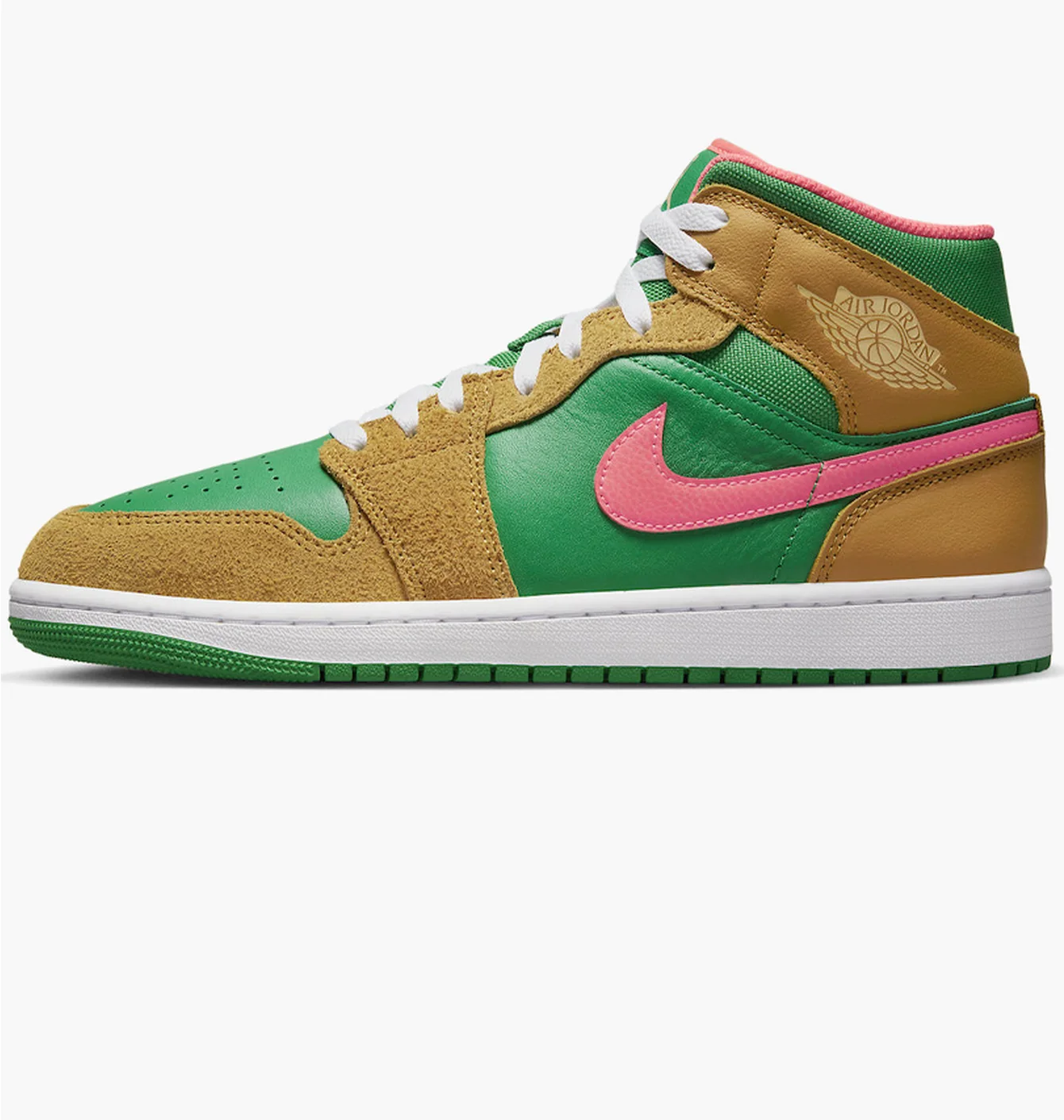 Кросівки чоловічі Air Jordan 1 Mid Se Green/Brown DX4332-700