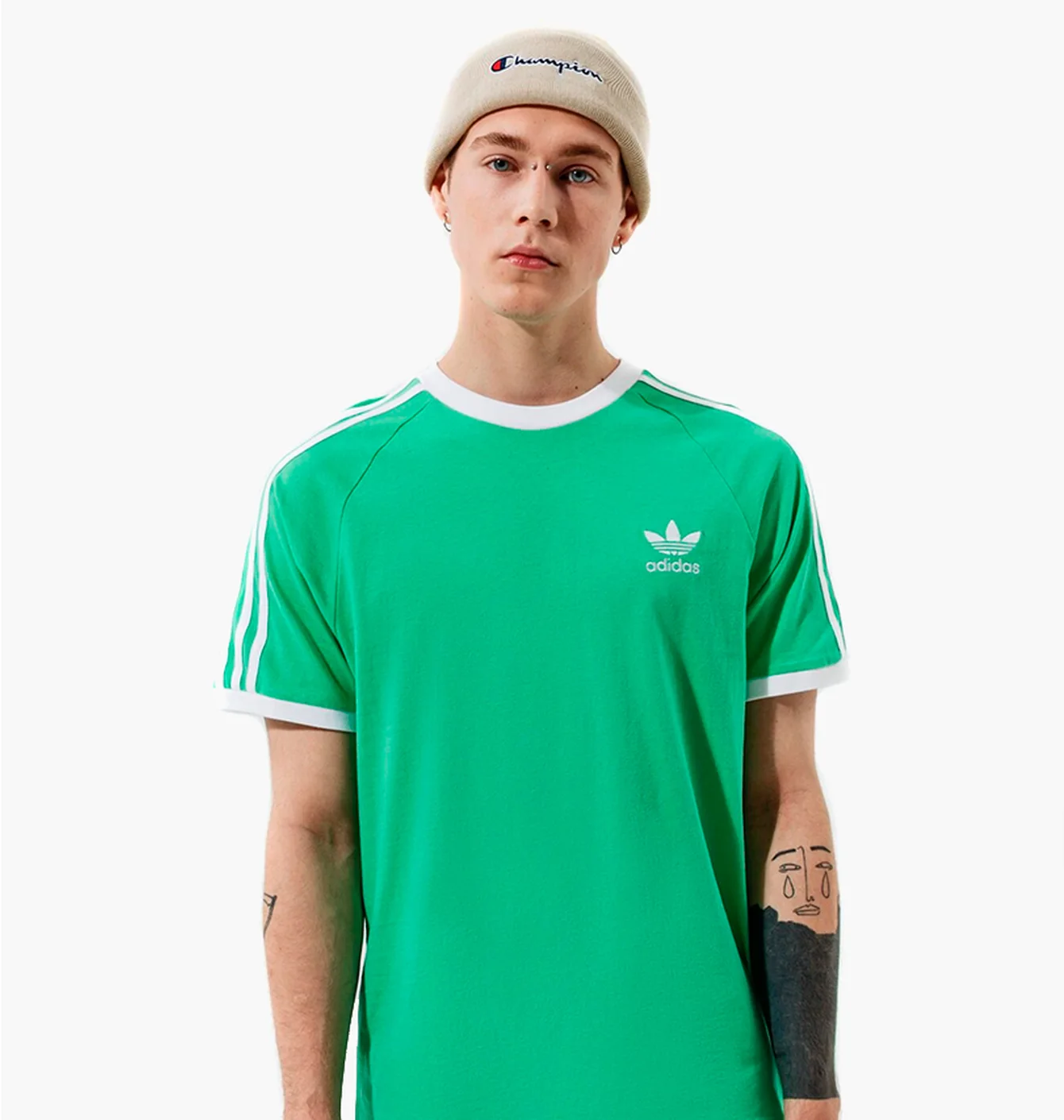 Футболка чоловіча Adidas T-Shirt 3-Stripes Tee Green H37758