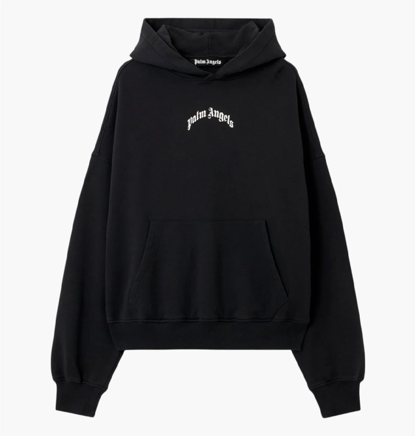 Худі чоловіче Palm Angels Curved Logo Black PMBB17EF25FLE0041003