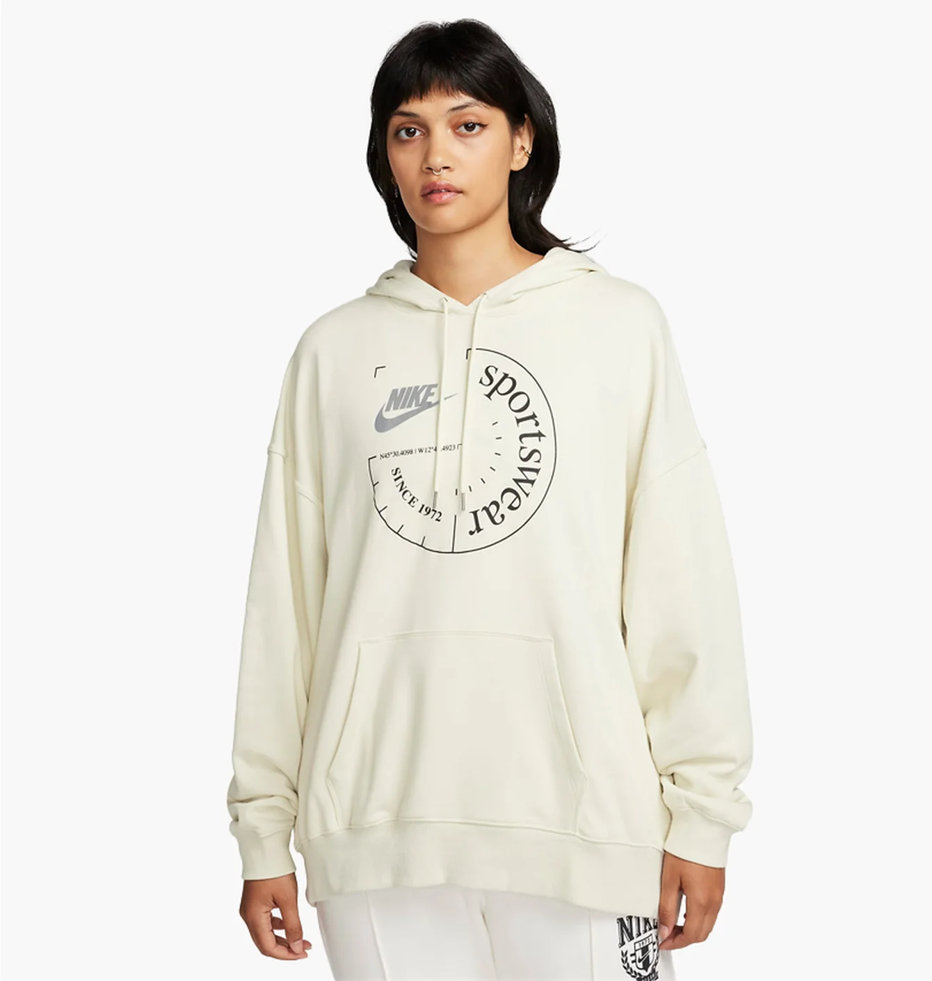 Худі жіноче Nike Sportswear Oversized French Terry Pullover Hoodie Beige FN7695-020