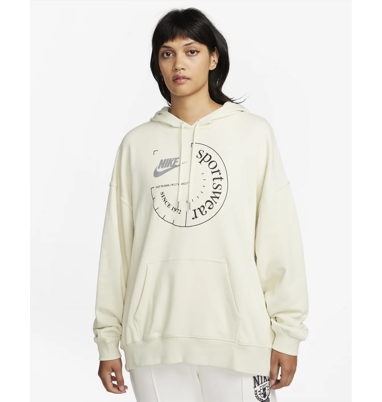 Худі жіноче Nike Sportswear Oversized French Terry Pullover Hoodie Beige FN7695-020