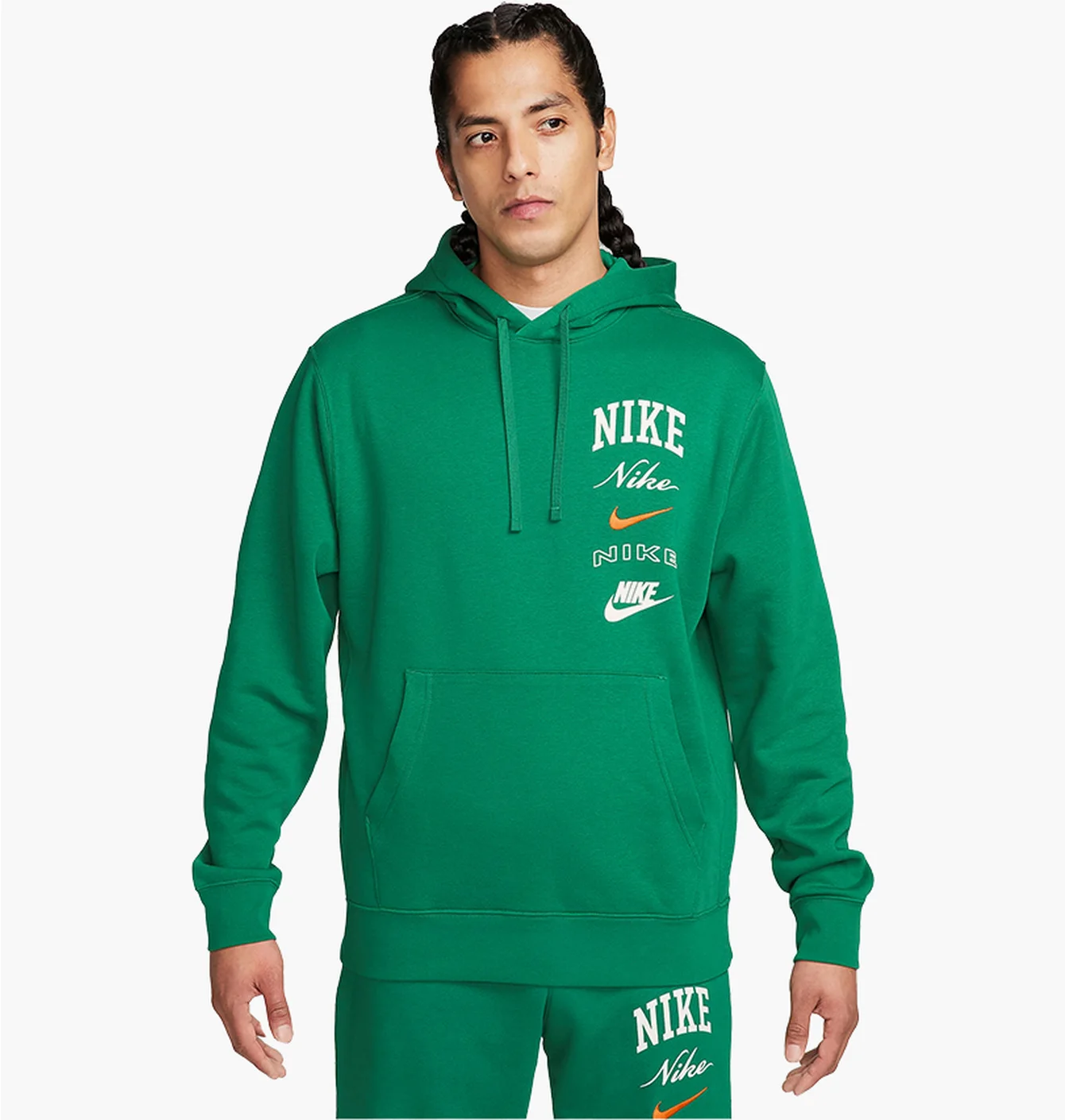 Худі чоловіче Nike Hoodie Club Fleece Green FN2634-365