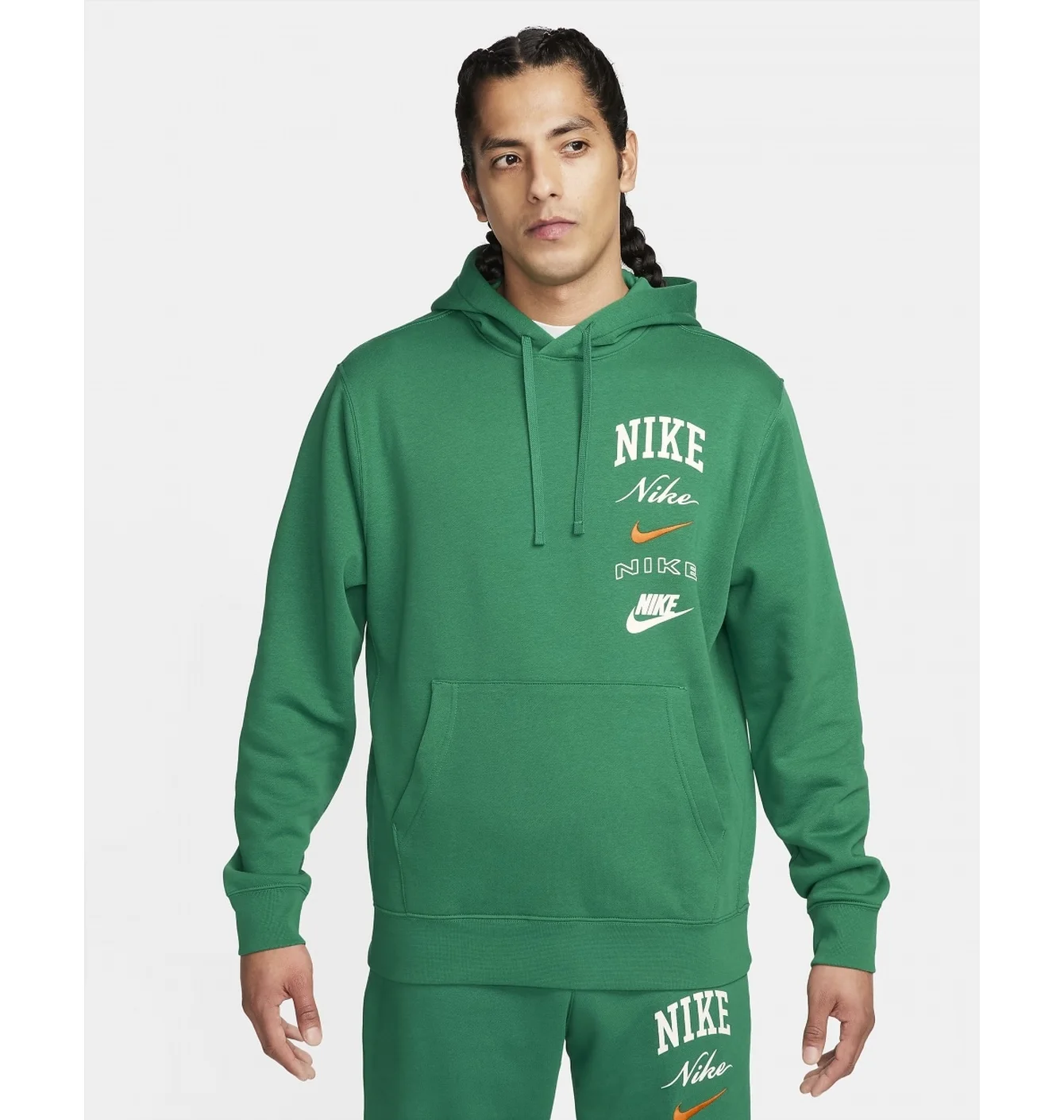 Худі чоловіче Nike Hoodie Club Fleece Green FN2634-365