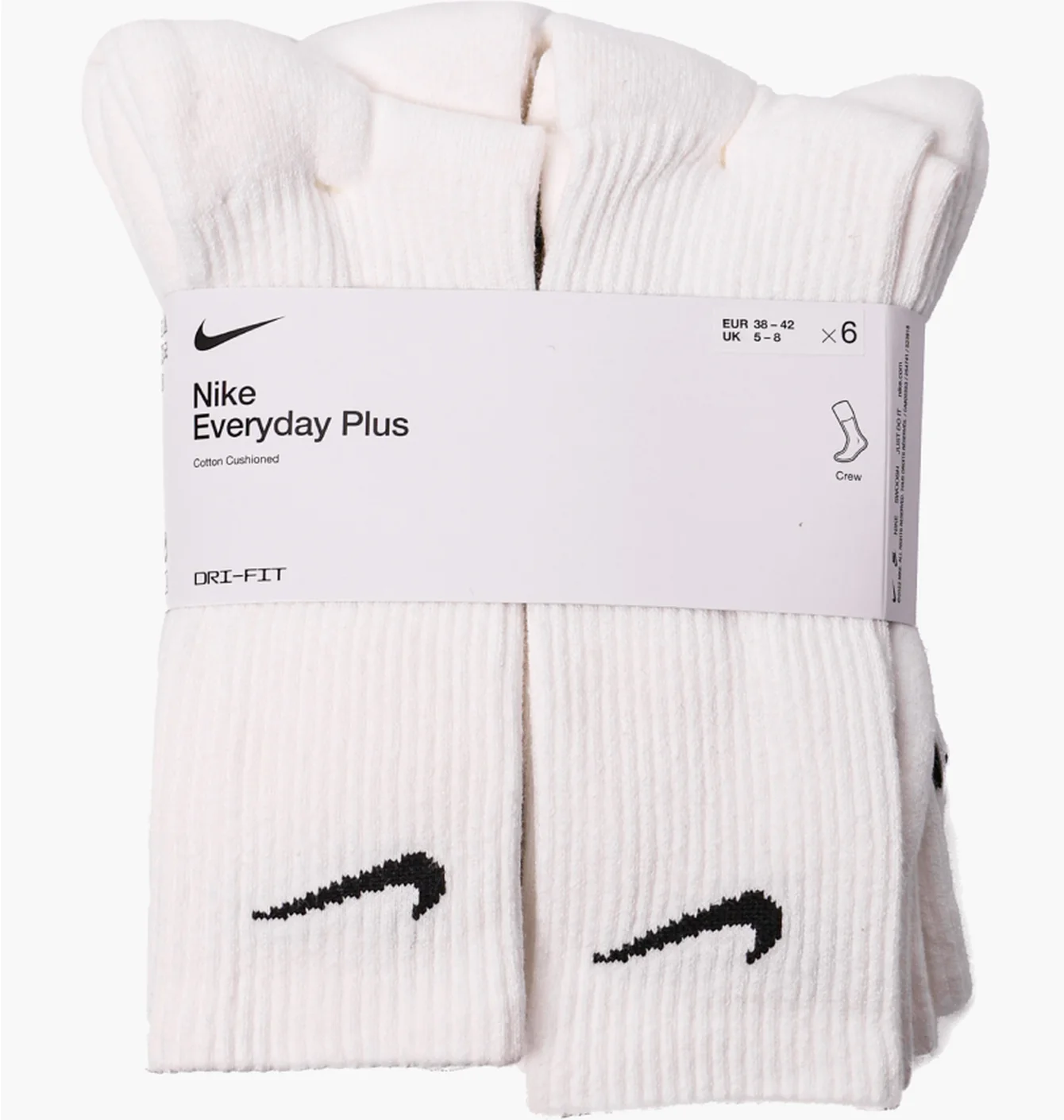 Шкарпетки унісекс Nike Ed Pls Csh Crw (6 пар, утеплені) White SX6897-100