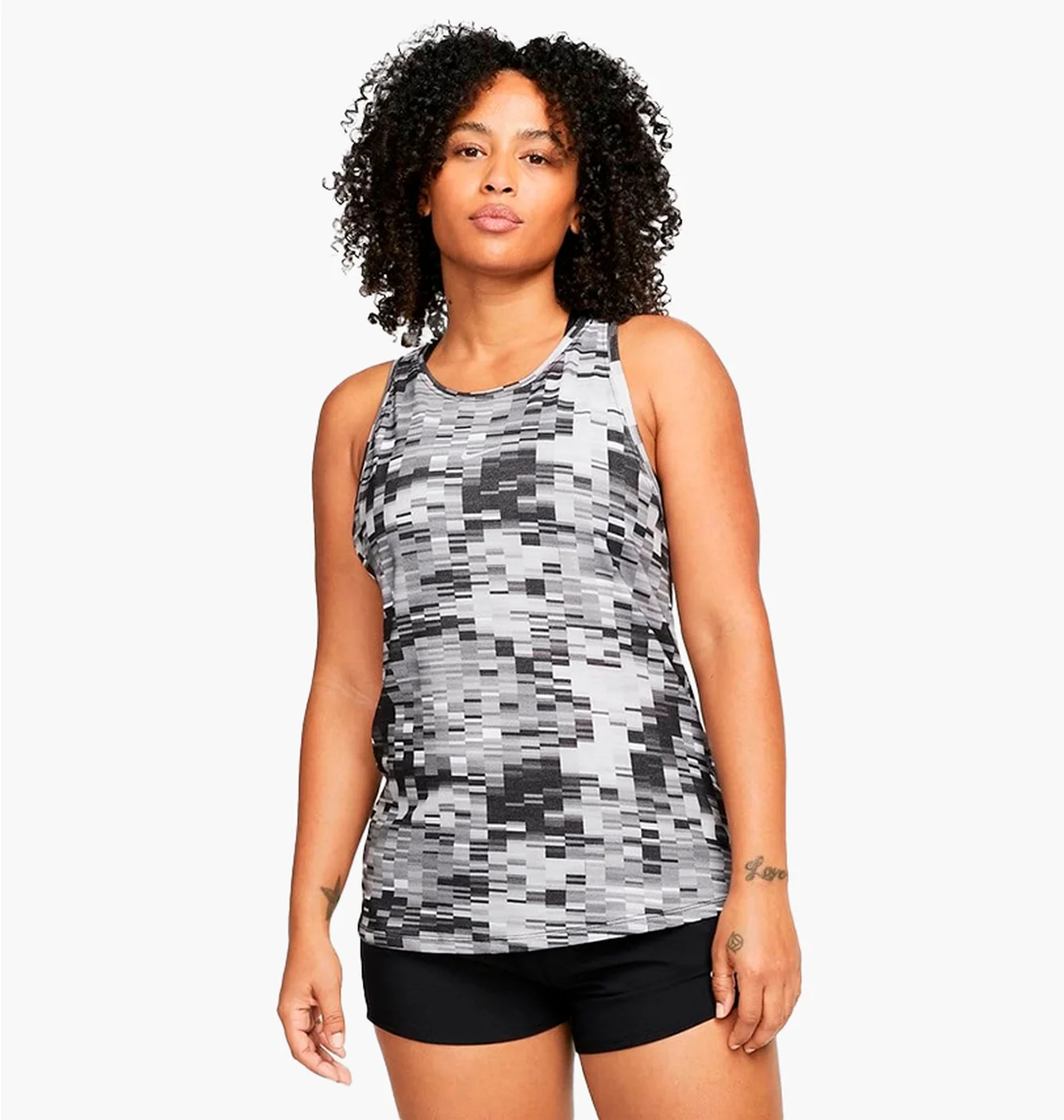 Майка жіноча Nike Crew Neck Athlete Dri-Fit Camo/Grey DX7898-010