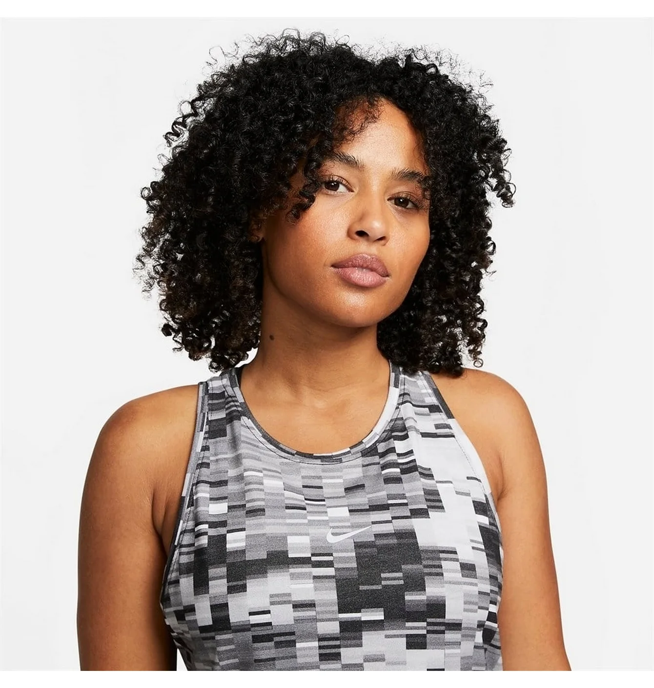 Майка жіноча Nike Crew Neck Athlete Dri-Fit Camo/Grey DX7898-010