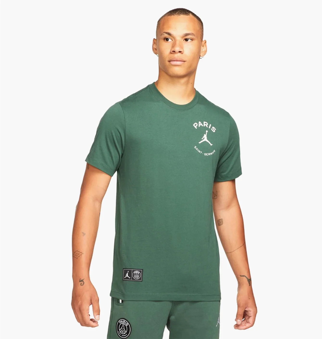 Футболка чоловіча Air Jordan Psg X Paris Saint-Germain Logo T-Shirt Green DB6514-333
