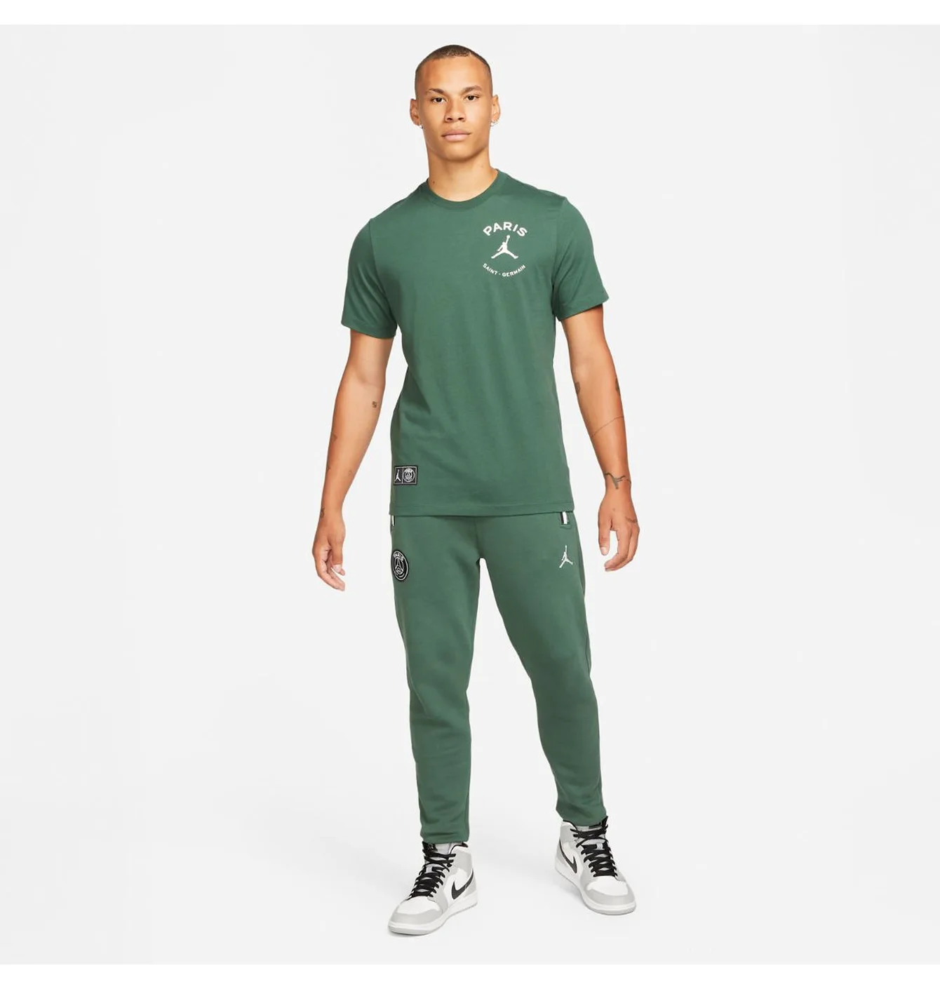 Футболка чоловіча Air Jordan Psg X Paris Saint-Germain Logo T-Shirt Green DB6514-333