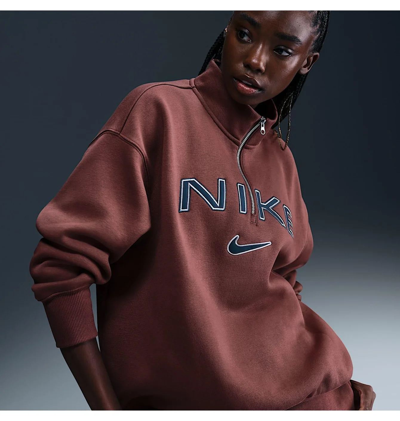 Кофта жіноча Nike Sportswear Phoenix Fleece Brown FV7679-218