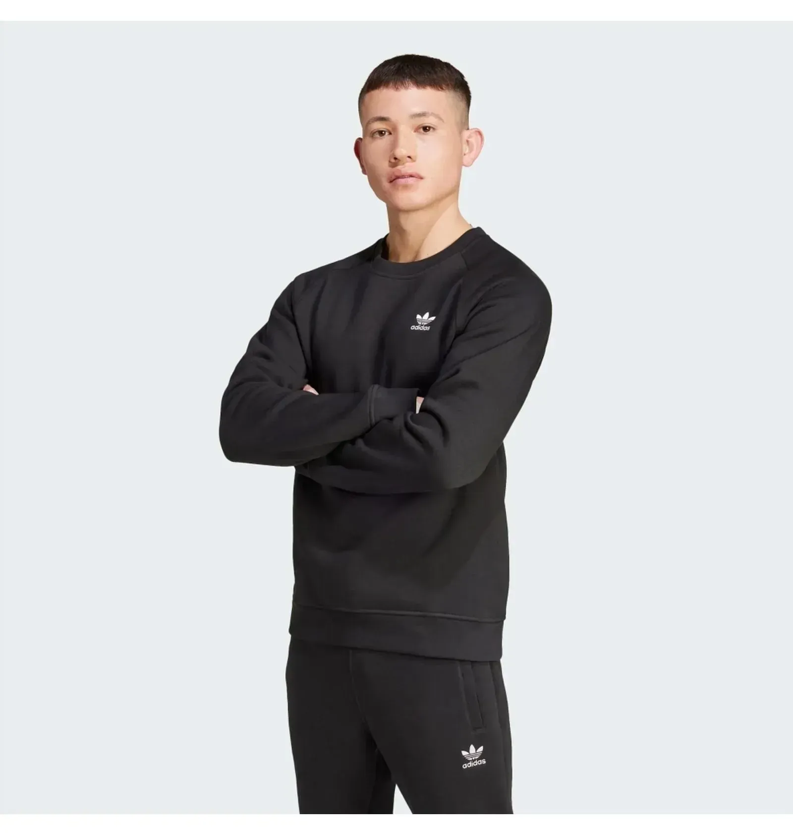 Кофта чоловіча Adidas Trefoil Essentials Crew Black (IY4932)