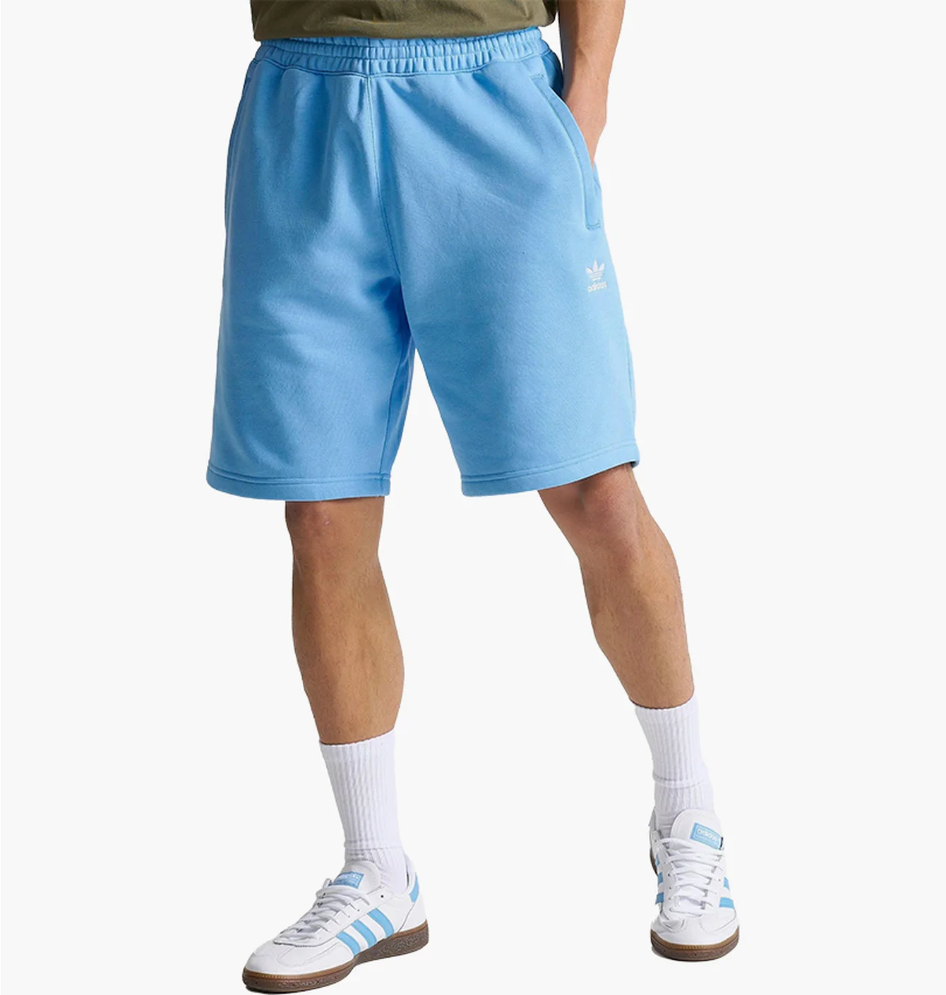 Шорти чоловічі Adidas Originals Trefoil Essentials Lifestyle Shorts Light Blue IR7812