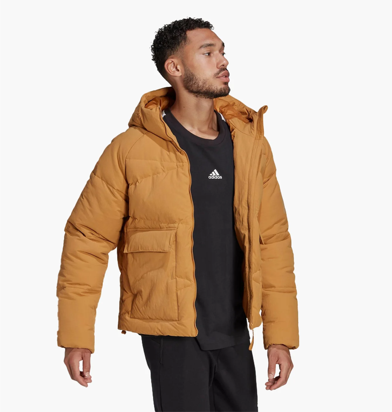 Куртка чоловіча Adidas Sportswear Big Baffle Down Jacket Brown Hn9932
