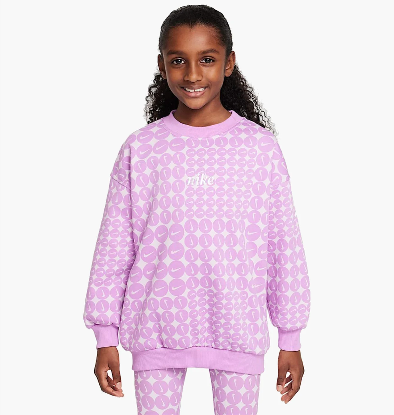 Світшот дитячий Nike Sportswear Club Fleece Oversized Crew-Neck Pink HF8209-532