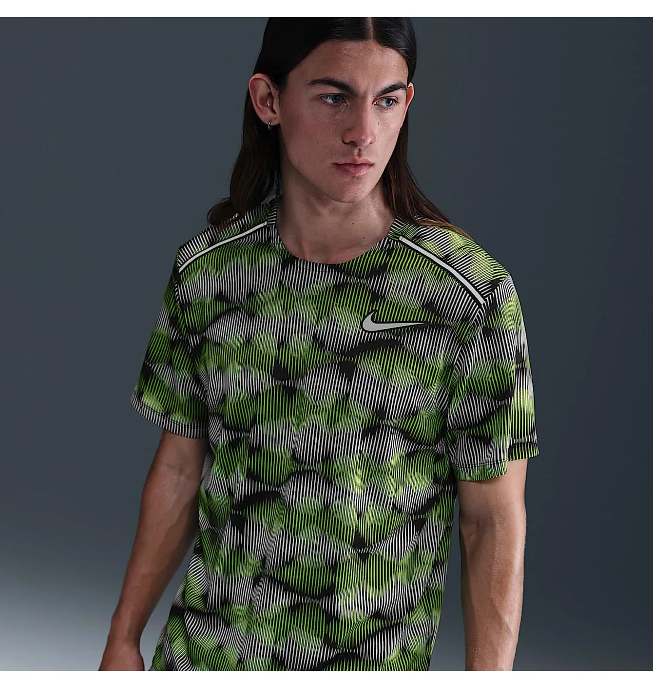 Футболка чоловіча Nike Festival Miler Green/Grey IM2082-010