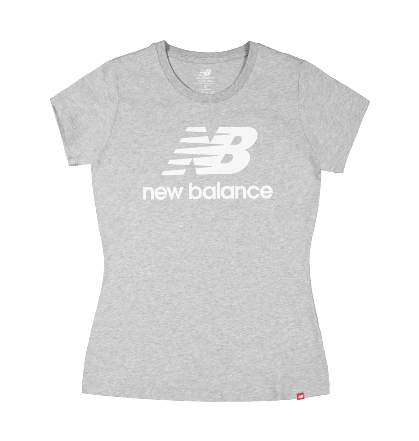 Футболка жіноча New Balance Ess Stacked Logo Grey WT91546AG