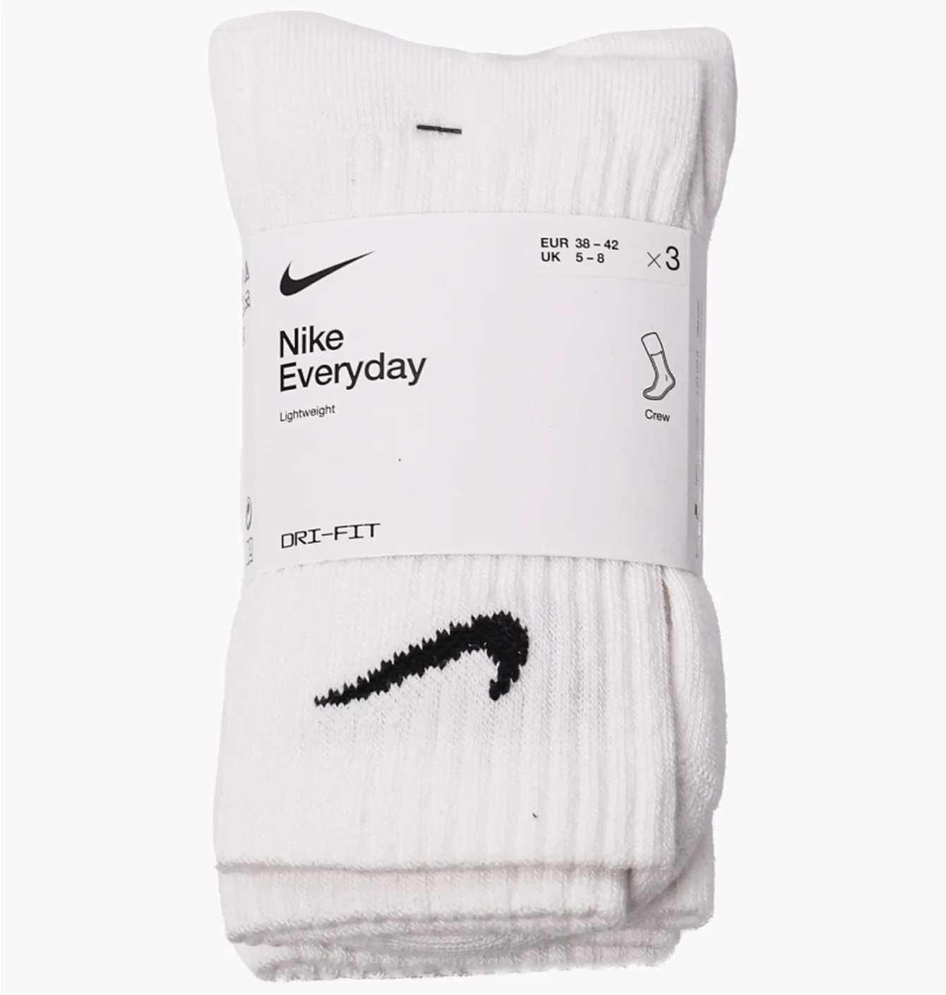 Шкарпетки унісекс Nike Everyday Ltwt Crew (3 пари, неутеплені) SX7676-100