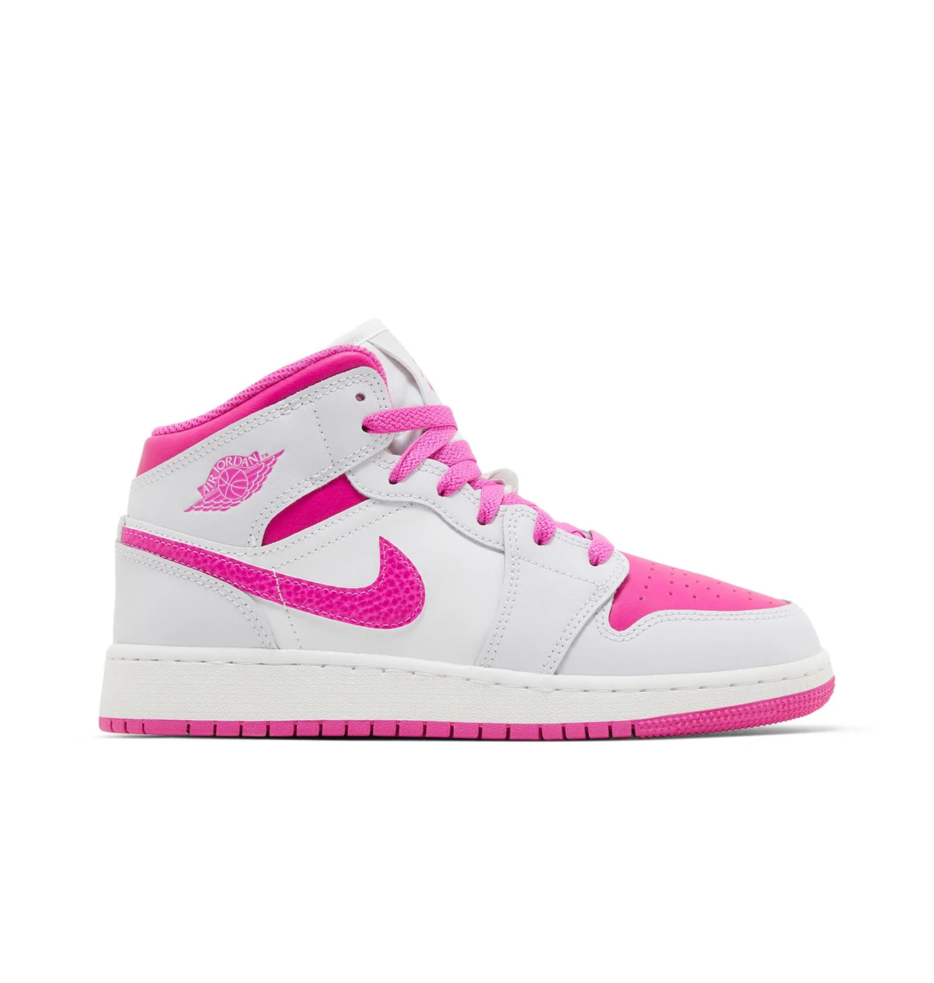 Кросівки дитячі Air Jordan 1 Mid Gs White/Pink FD8780-500