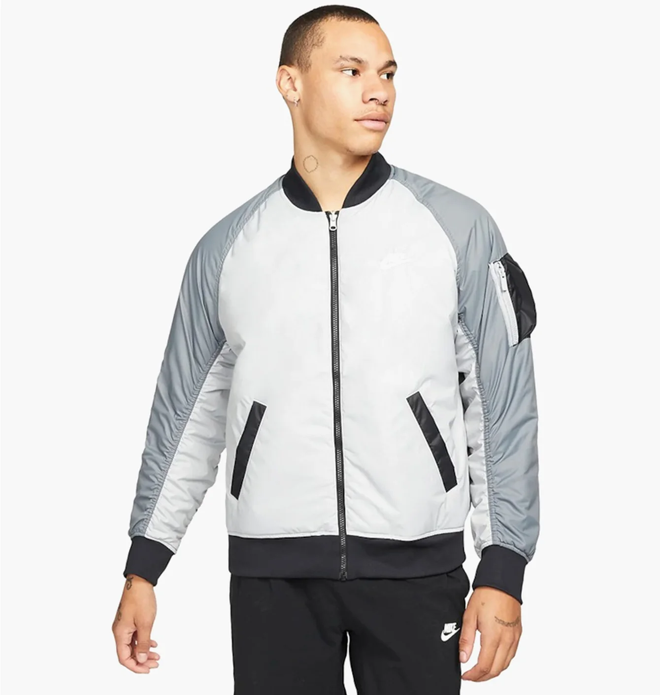 Куртка чоловіча Nike Down Filled Reversible Bomber Jacket White/Grey DM6811-077