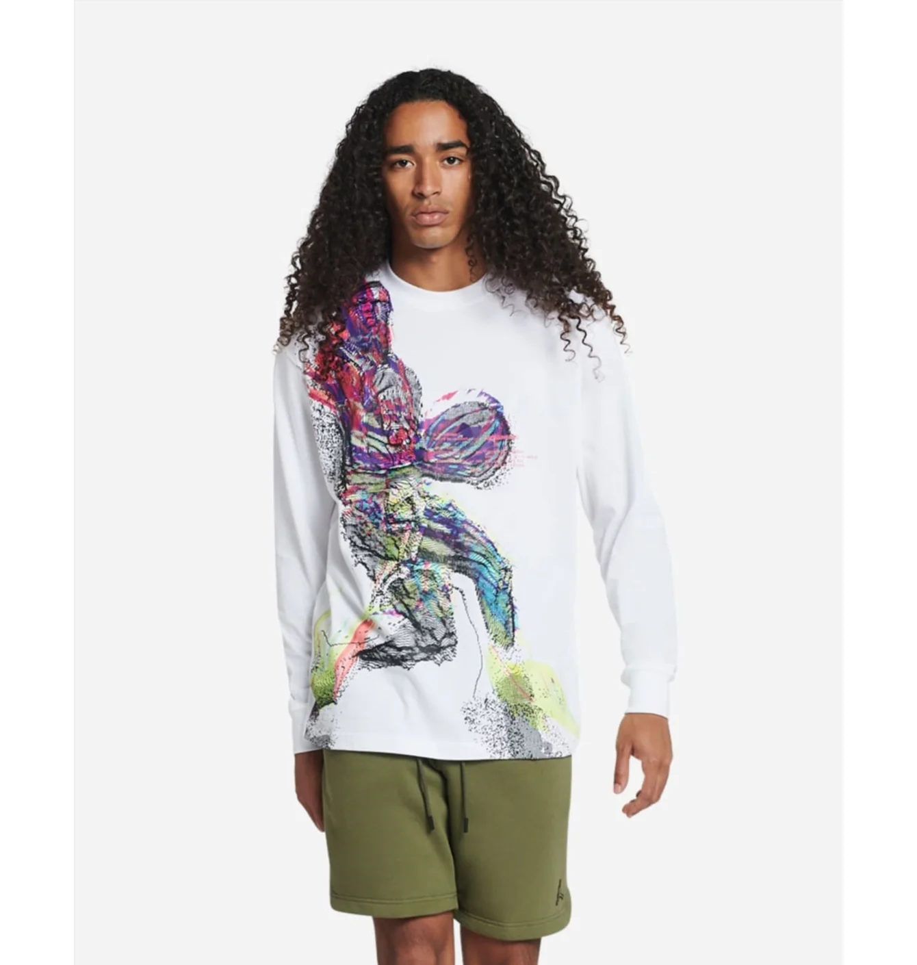 Футболка чоловіча Air Jordan Mj Engineered 85 Long Sleeve Crew Tee White Dh8906-100