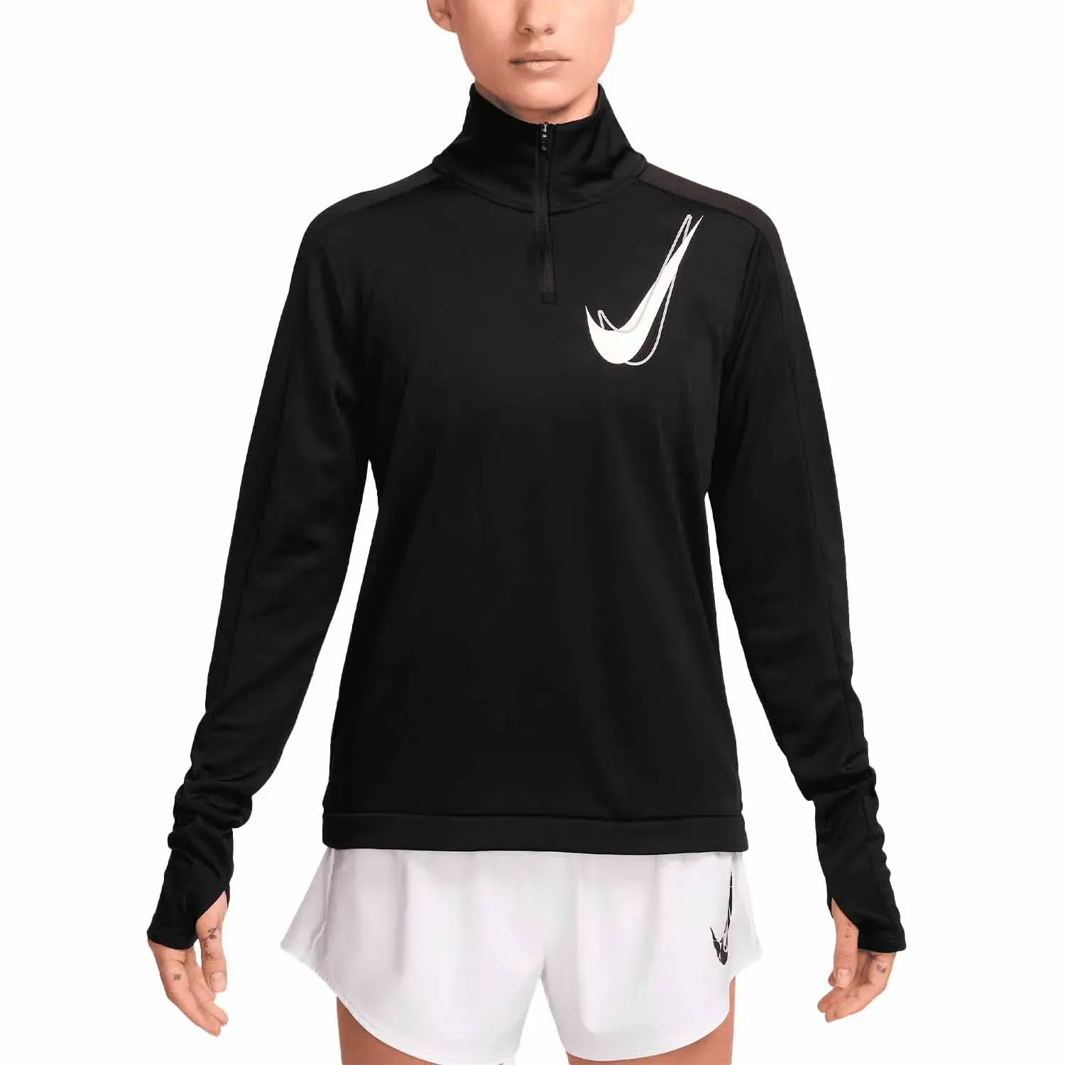 Кофта жіночі Nike Dri-Fit Swoosh Graphic Shirt (HJ2225-010)