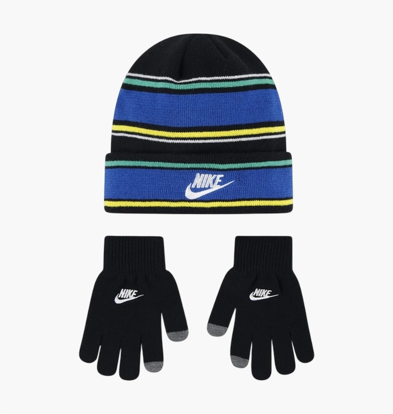 Набір: шапка, рукавиці Nike Stripe Beanie Set Multi 9A3047-GOR
