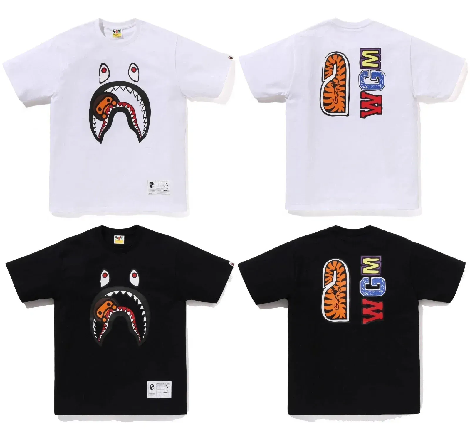 Футболка чоловіча Bape Bape X Joshua Vides Milo Shark Tee (2K73110923)