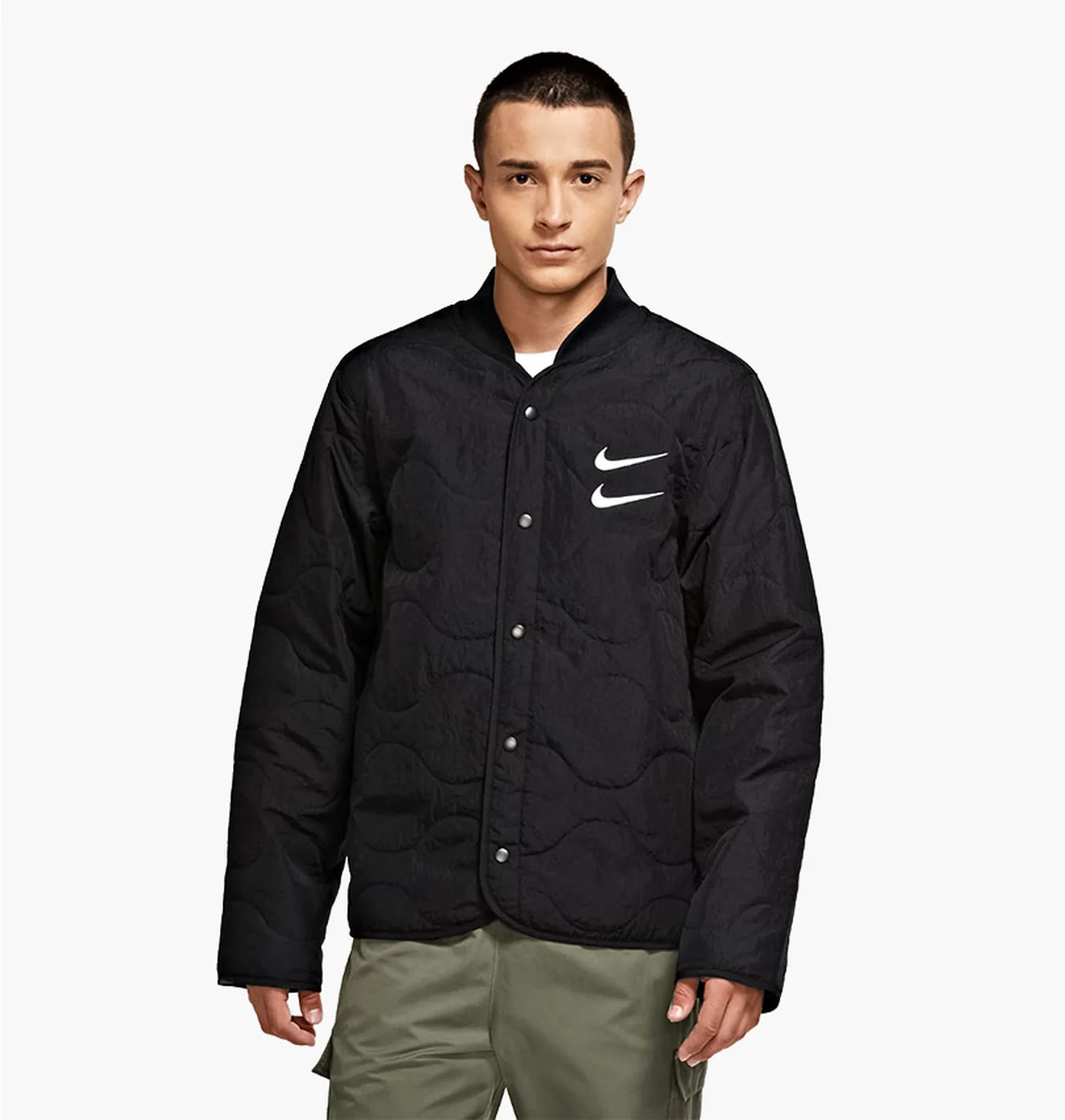Куртка чоловіча Nike M Nsw Swoosh Jkt+ Quilted Black CU3922-010