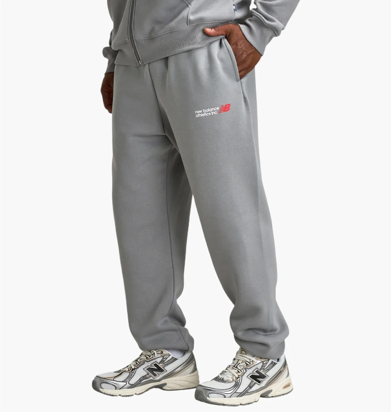 Штани чоловічі New Balance Tone Logo Cuff Grey MP51785