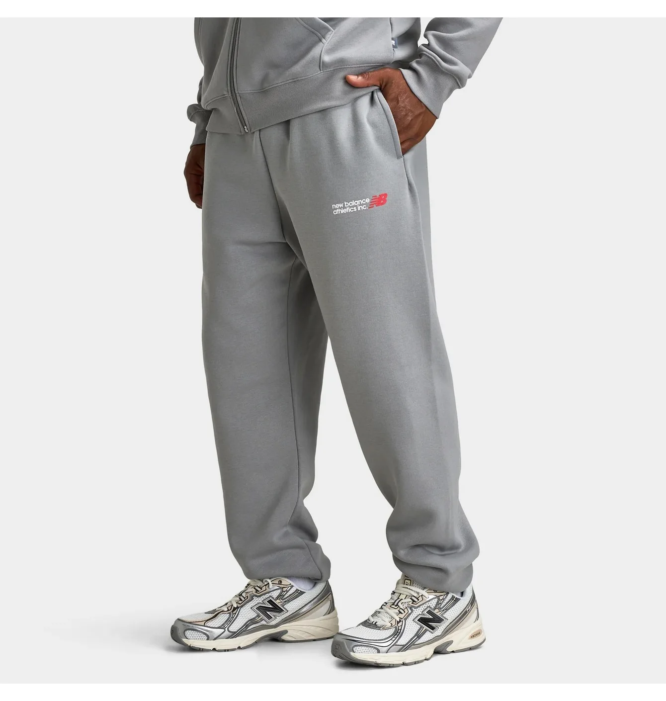Штани чоловічі New Balance Tone Logo Cuff Grey MP51785