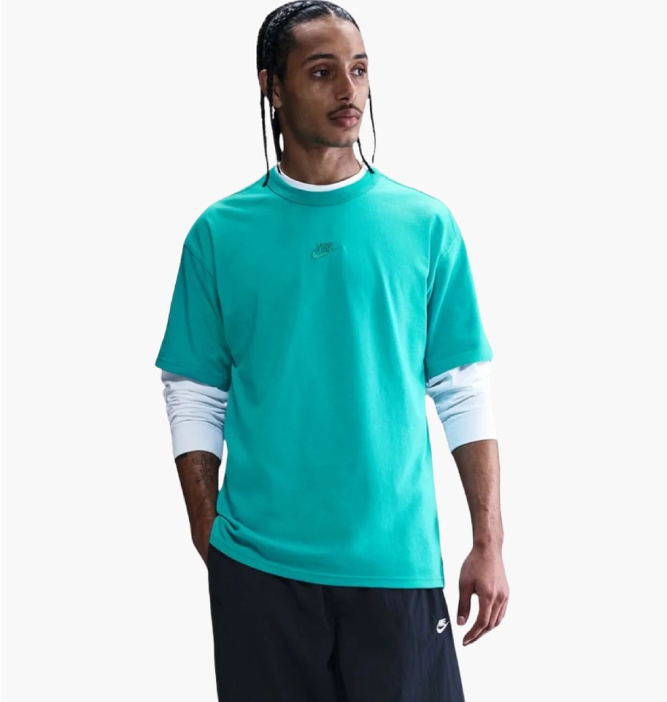 Футболка чоловіча Nike Sw Premium Essential Turquoise DO7392-345