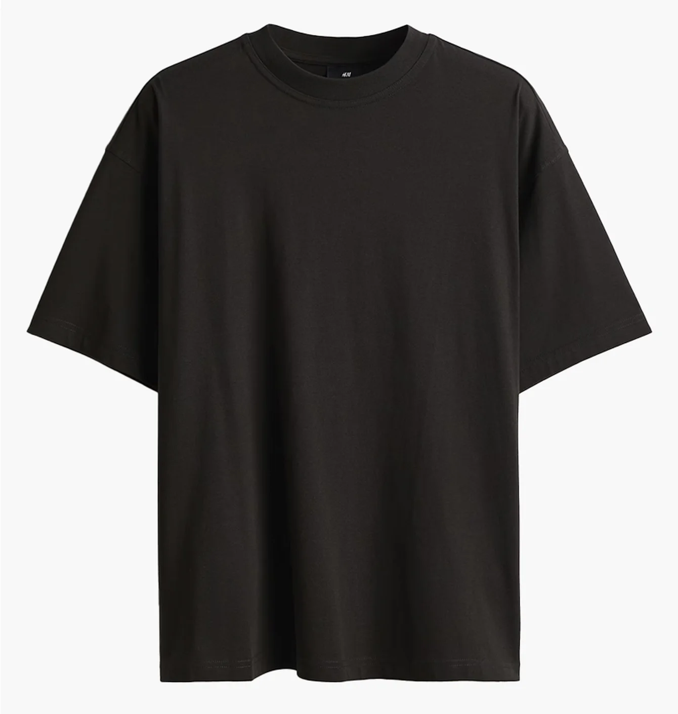 Футболка чоловіча H&M T-Shirt - Oversized Fit Black 1074658001