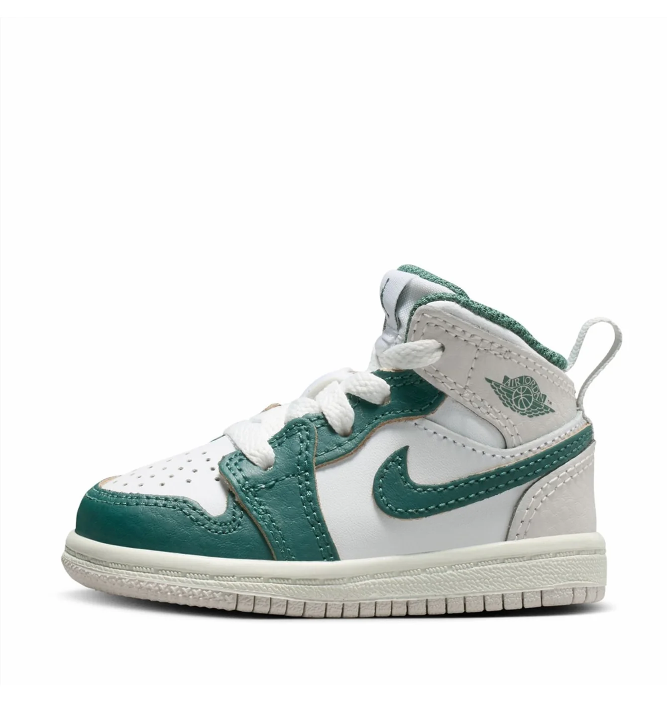 Кросівки дитячі Air Jordan 1 Mid Se White/Green FQ8086-103