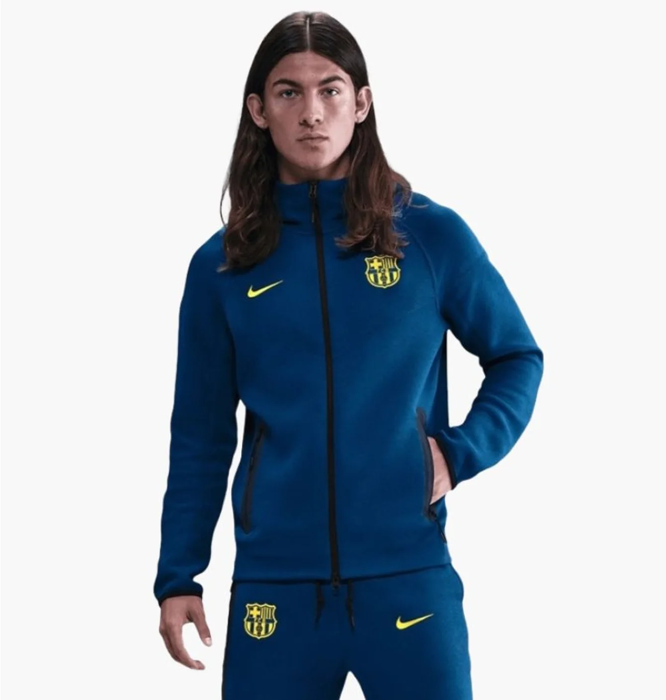 Толстовка чоловіча Nike Tech Fleece Barcelona Blue FZ1274-432