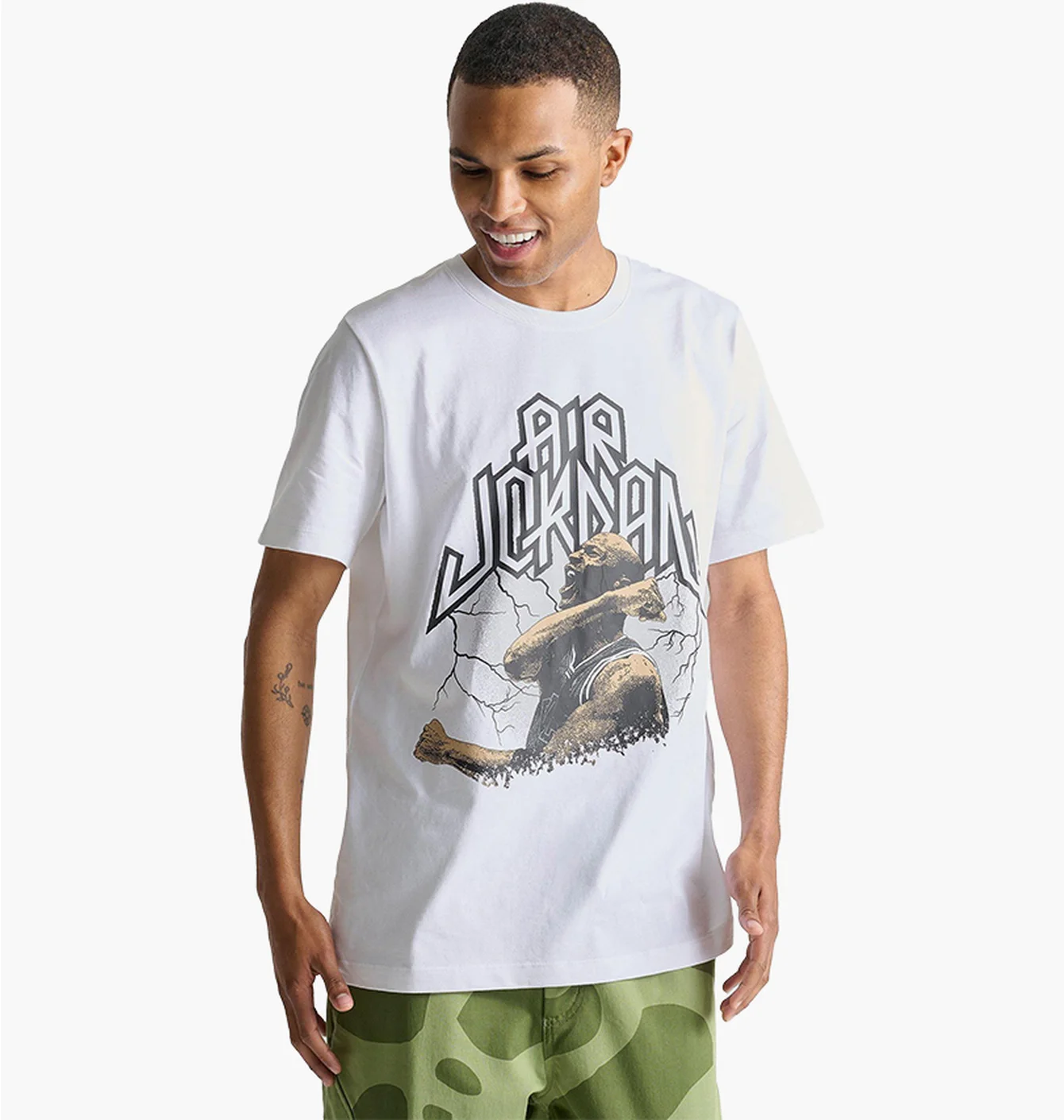 Футболка чоловіча Air Jordan Sport Dri-Fit Graphic T-Shirt White FN6016-100