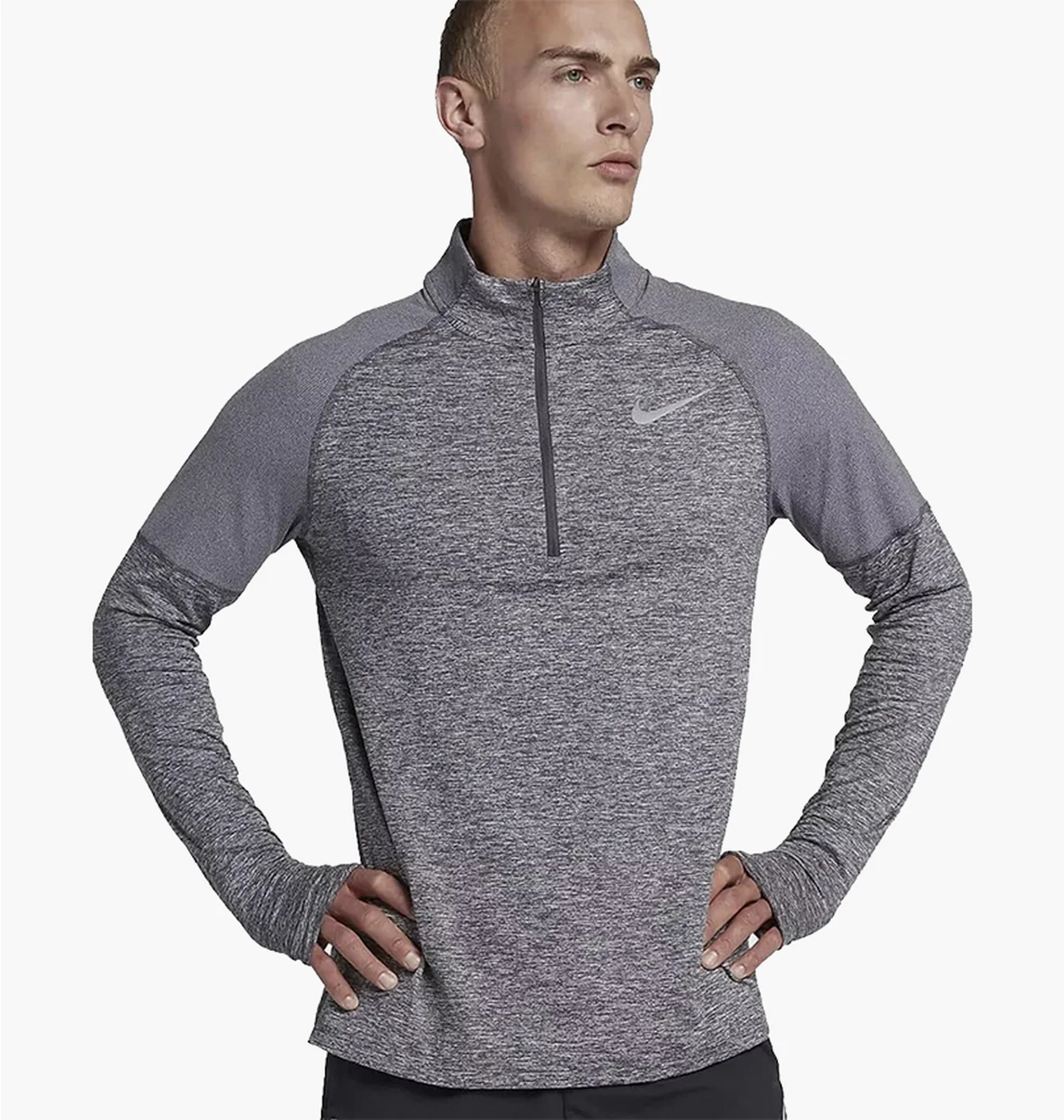 Кофта чоловіча Nike Dri-Fit Element Zip Running Grey CD8273-021