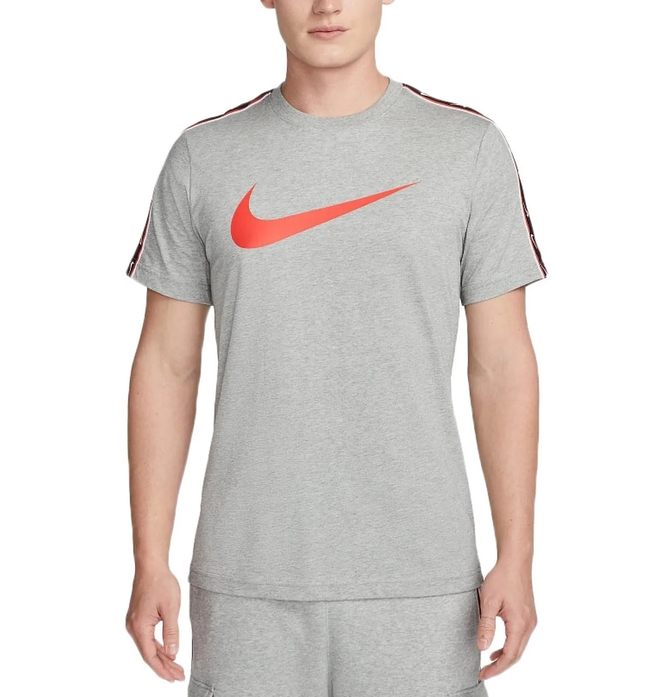 Футболка чоловіча Nike T-Shirt M Nsw Repeat Sw Ss Tee Grey DX2032-064