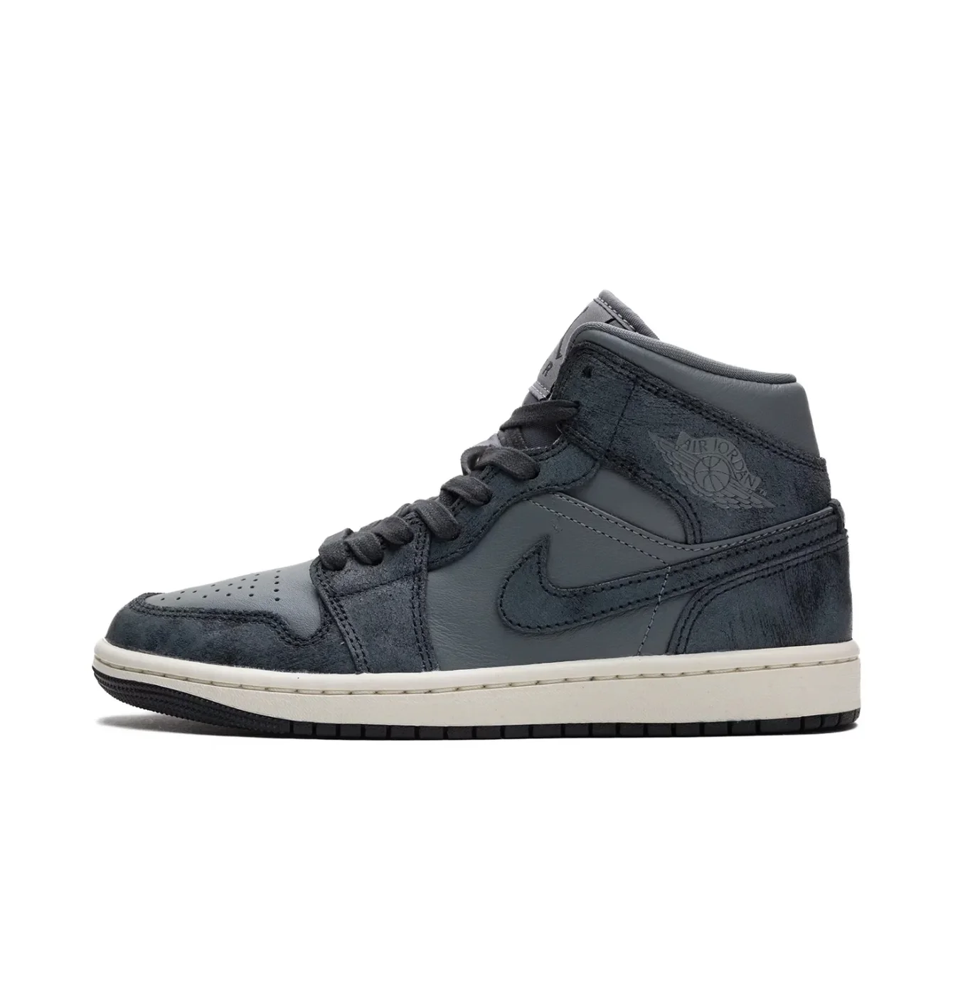 Кросівки жіночі Air Jordan 1 Mid Se Wmns Distressed Smoke Grey/Blue FJ3448-001