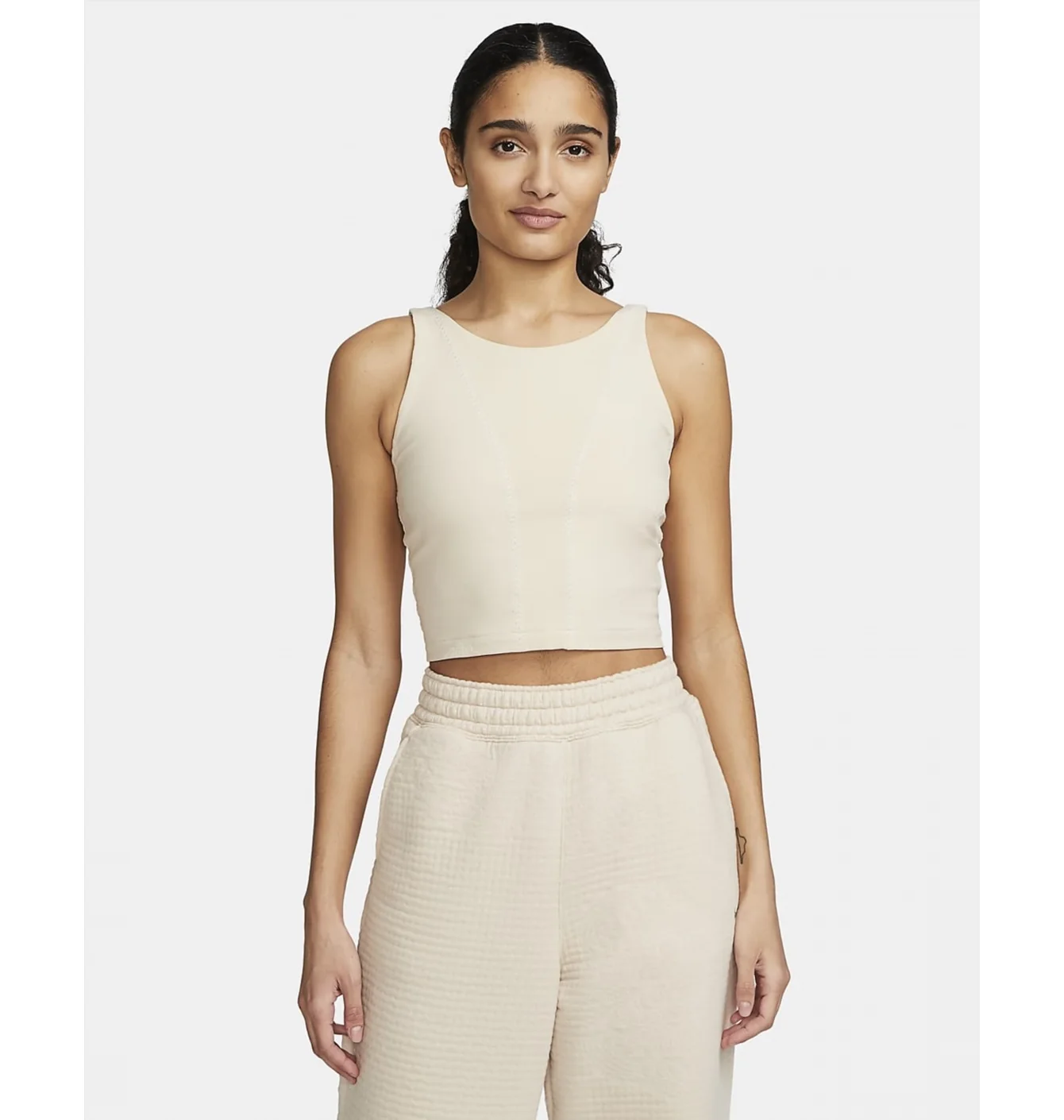 Майка жіноча Nike W Ny Df Luxe Crop Tanv Beige DV9171-126