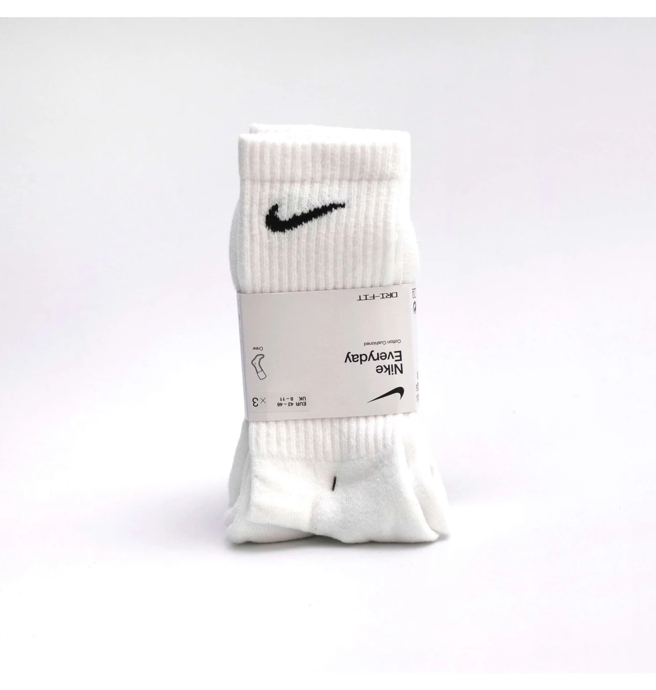 Шкарпетки унісекс Nike U Nk Everyday Cush Crew (3 пари) White SX7664-100